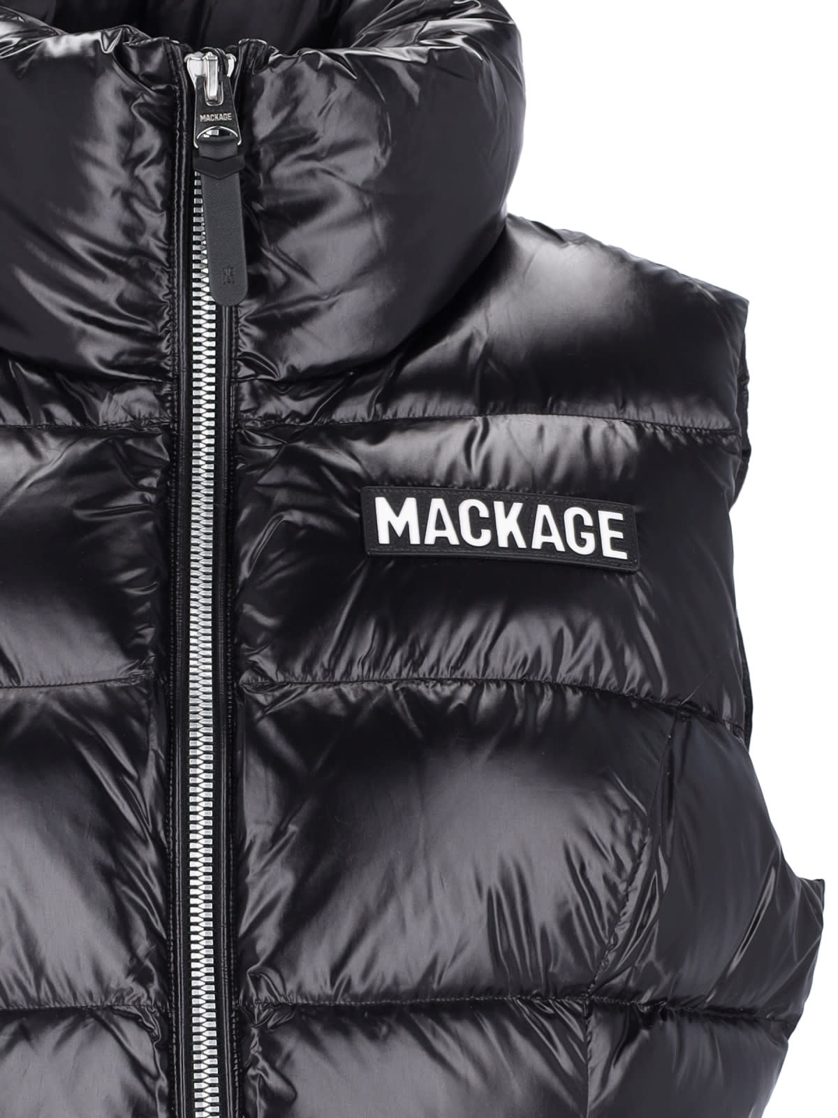 Shop Mackage Chaya Padded Vest In Black