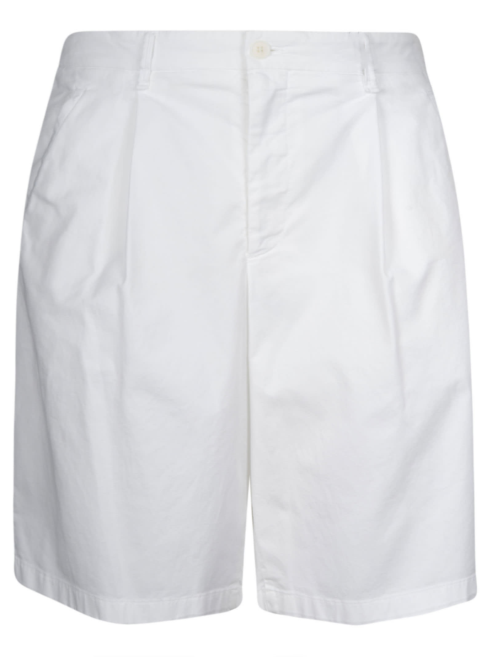 Shop Giorgio Armani Buttoned Shorts In Brillant White