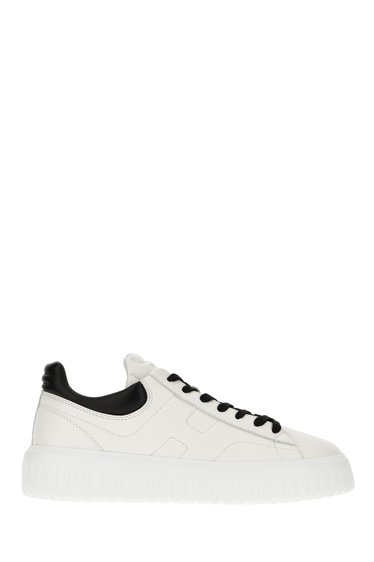 White Nappa Leather H-stripes Sneakers