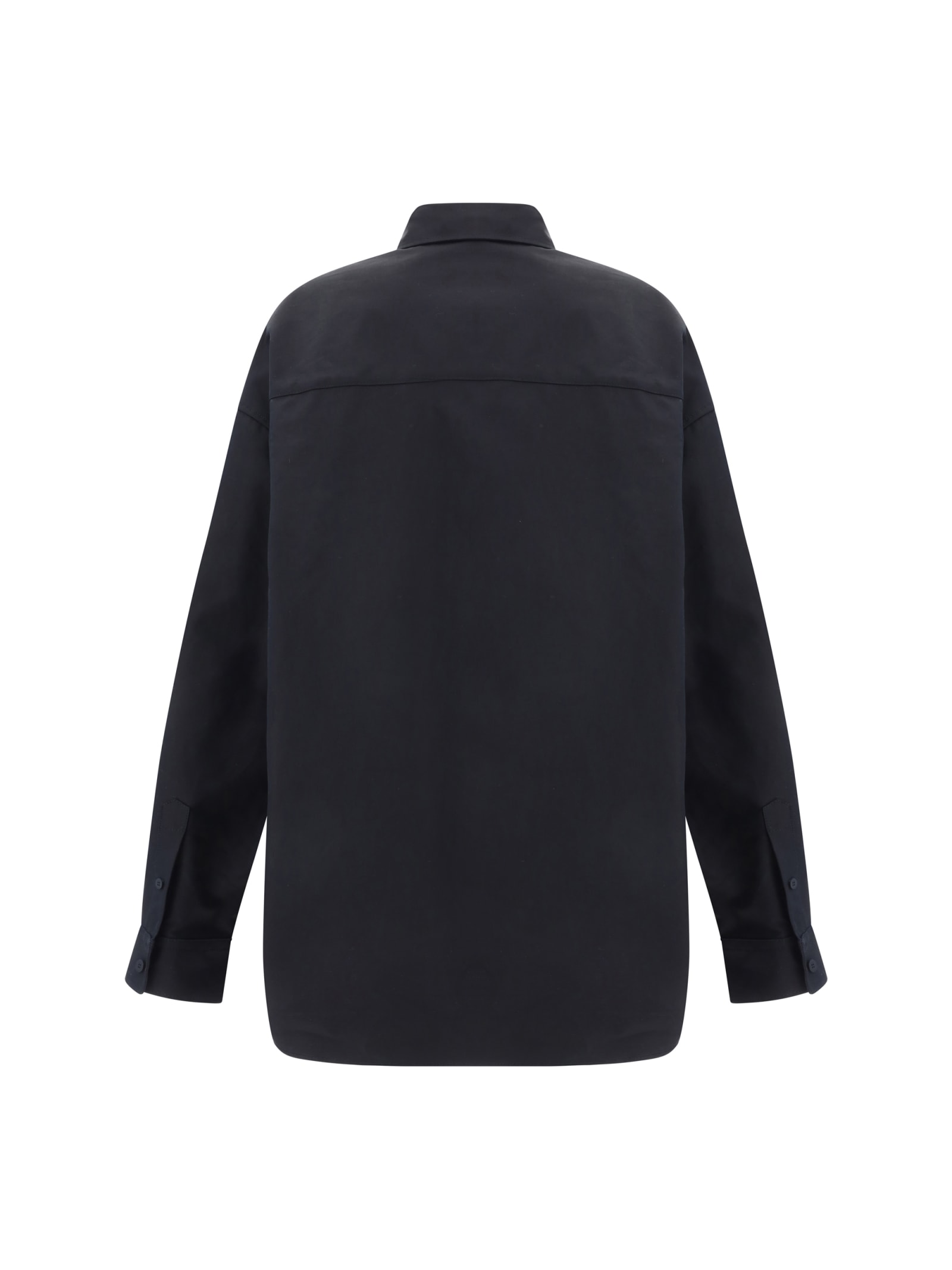 Shop Balenciaga Outerwear Shirt In Black