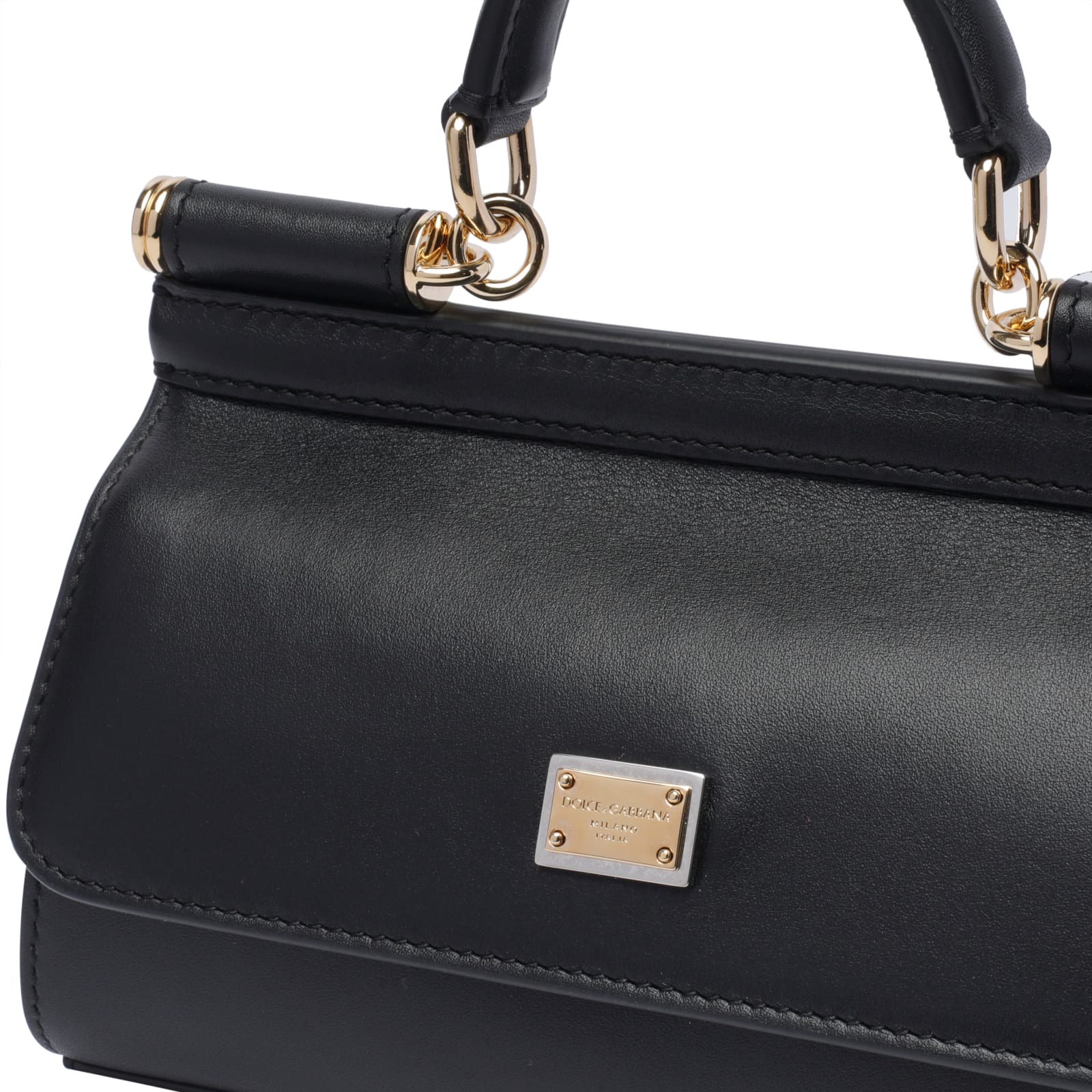 Shop Dolce & Gabbana Small Sicily Handbag In Black