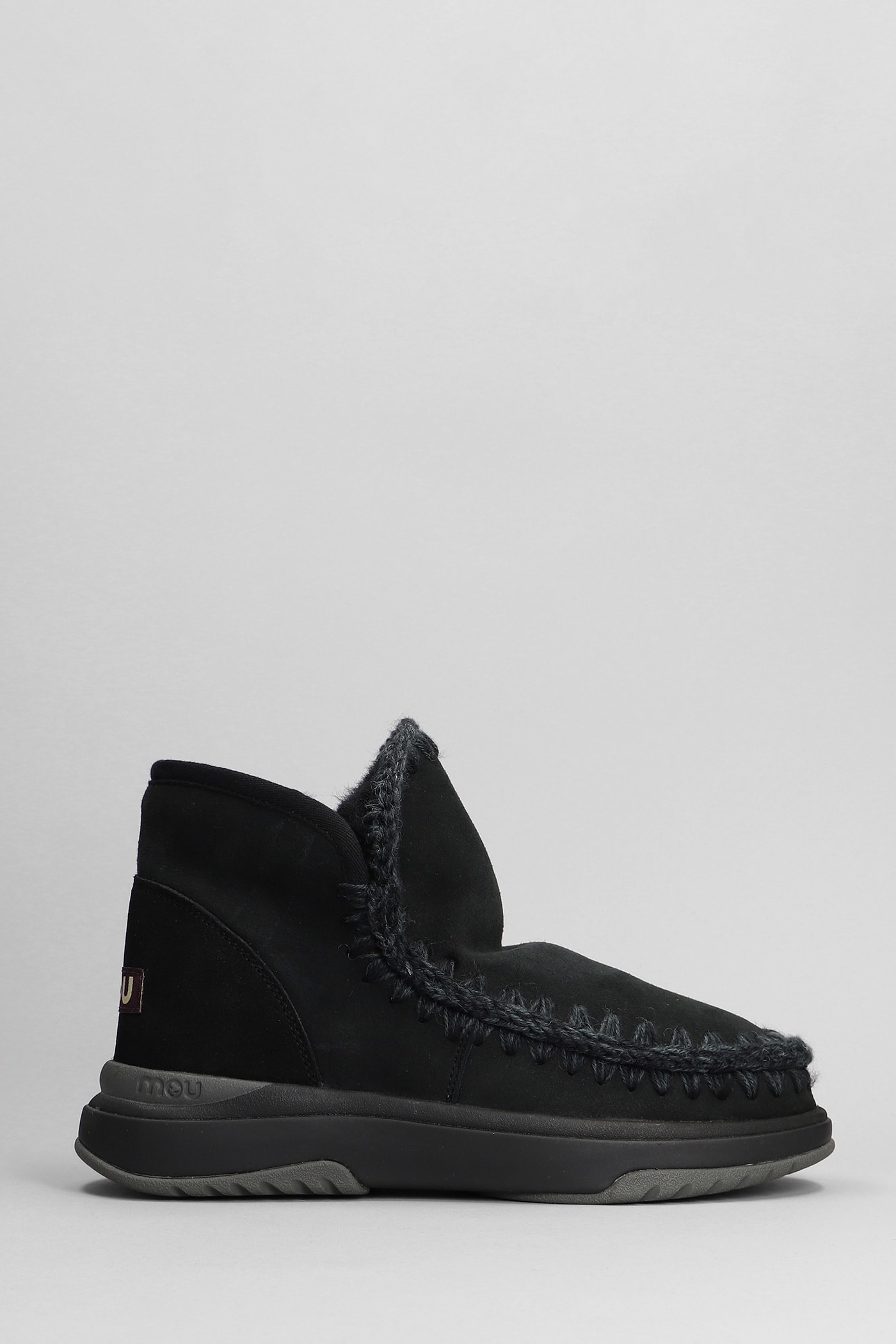 Mou Eskimo Jogger Sneakers In Black Suede