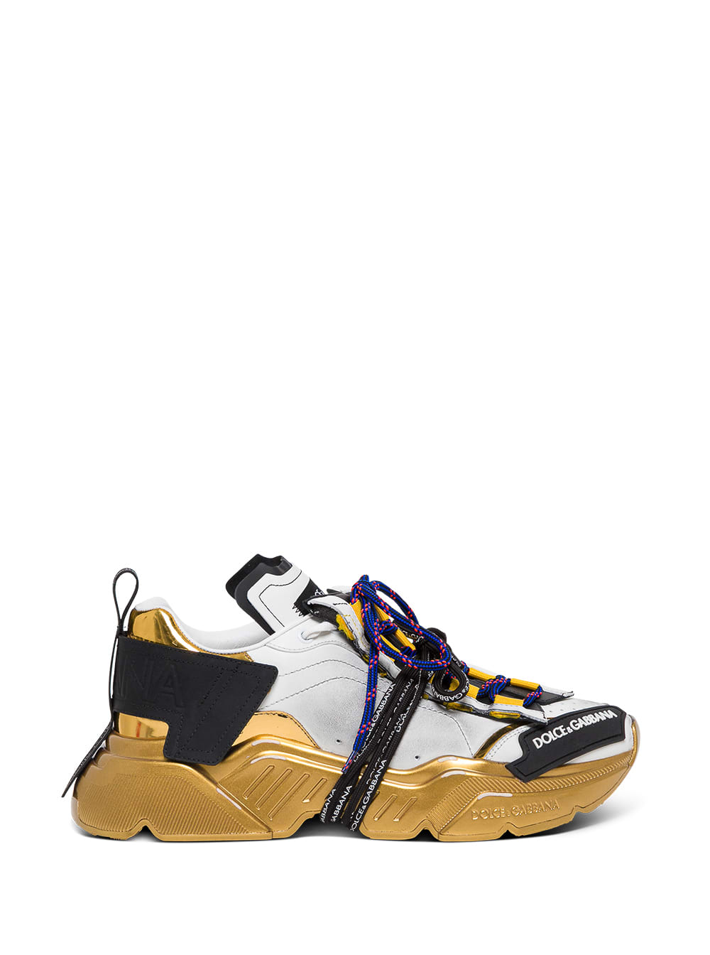 Dolce & Gabbana Daymaster Leather Sneakers With Laminated Bottom