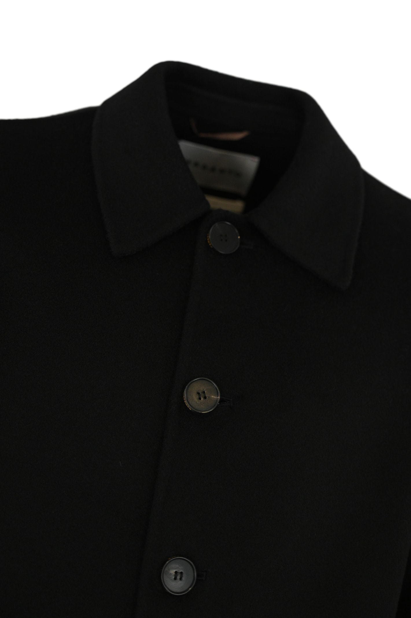 Shop Amaranto Wool Blend Shirt Jacket In Nero