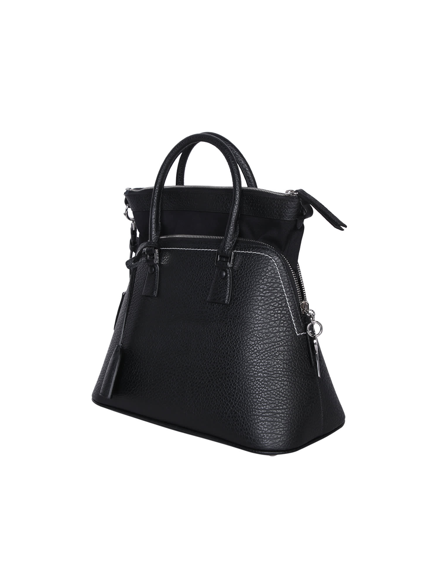 Shop Maison Margiela 5ac Classique Medium Black Bag