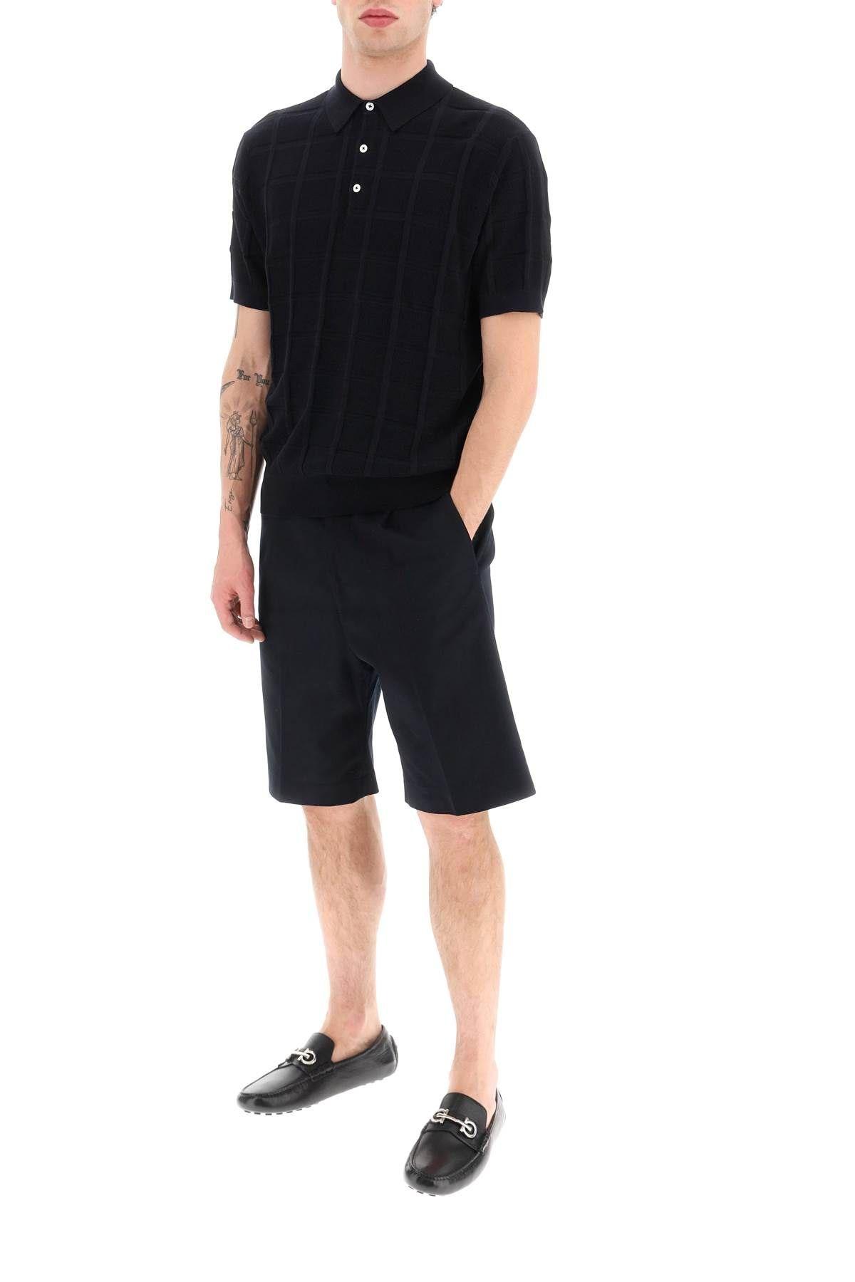 Polo Shirt With Geometric Pattern Giorgio Armani