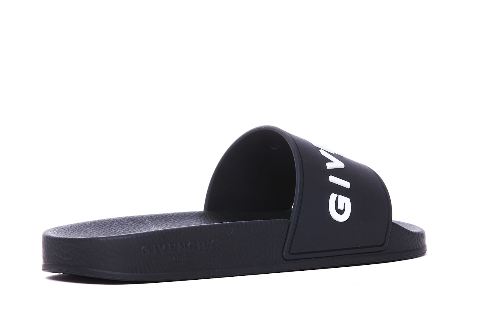 Shop Givenchy Logo Slide Sandals In Black