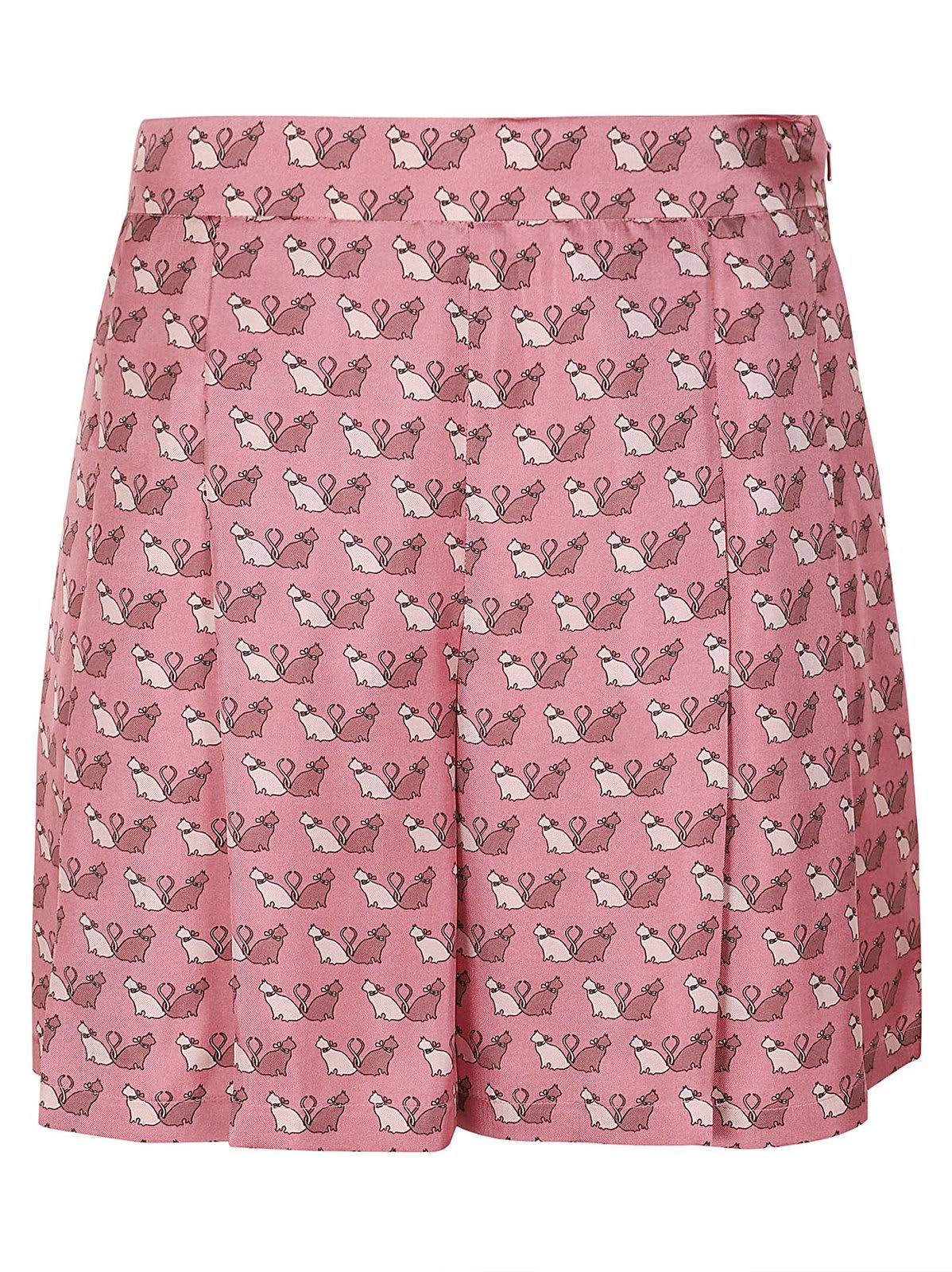 All-over Patterned Pleated Shorts