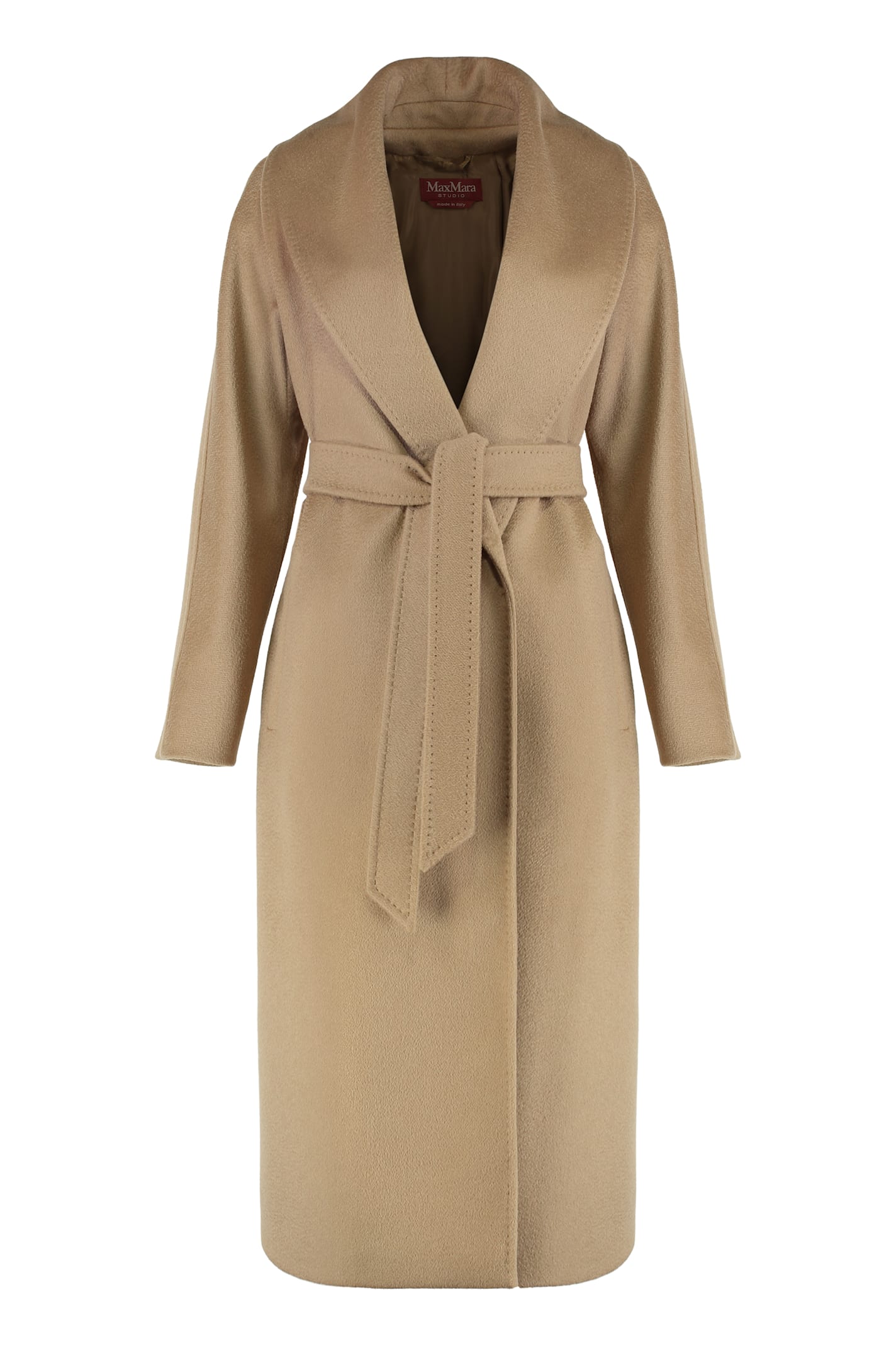 Max Mara Studio Coat In Cashmere Blend In Brown