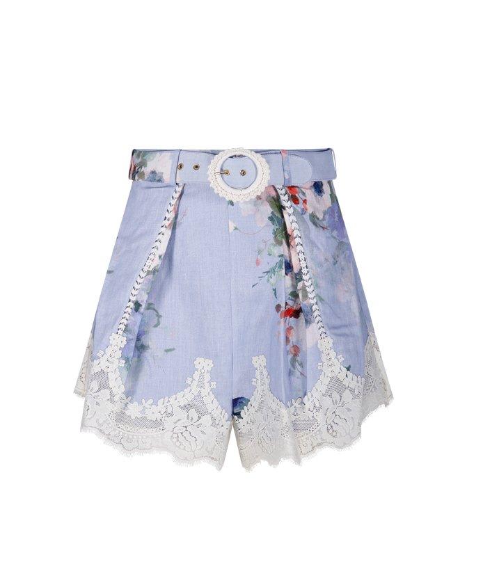 Everley Floral Printed Belted Shorts