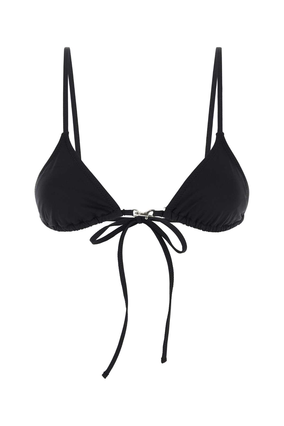 Gimaguas Black Stretch Nylon Carolina Bikini Top In Black
