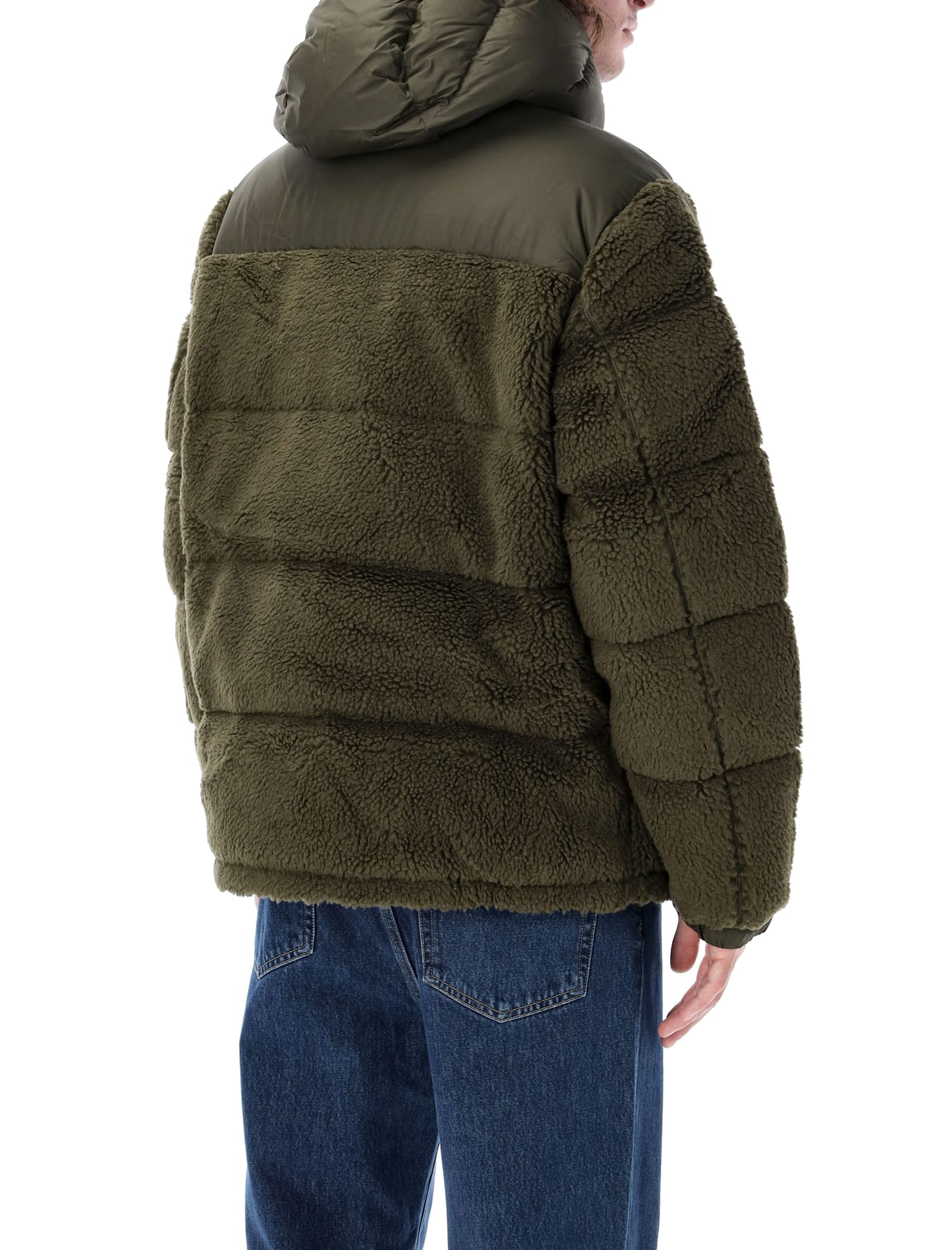 Shop Polo Ralph Lauren The Gorham Hybrid Down Jacket In Olive