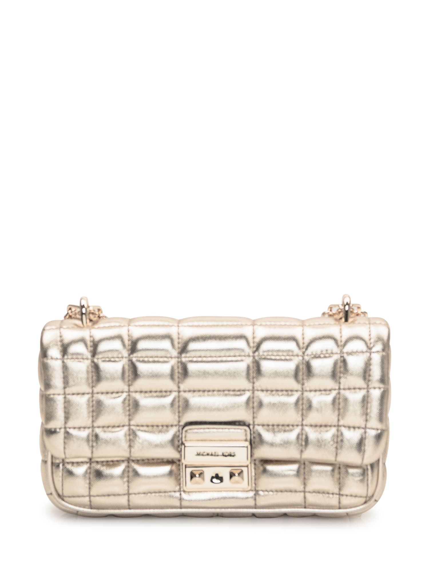 Tribeca Quilted Leather Metallic Shoulder Bag