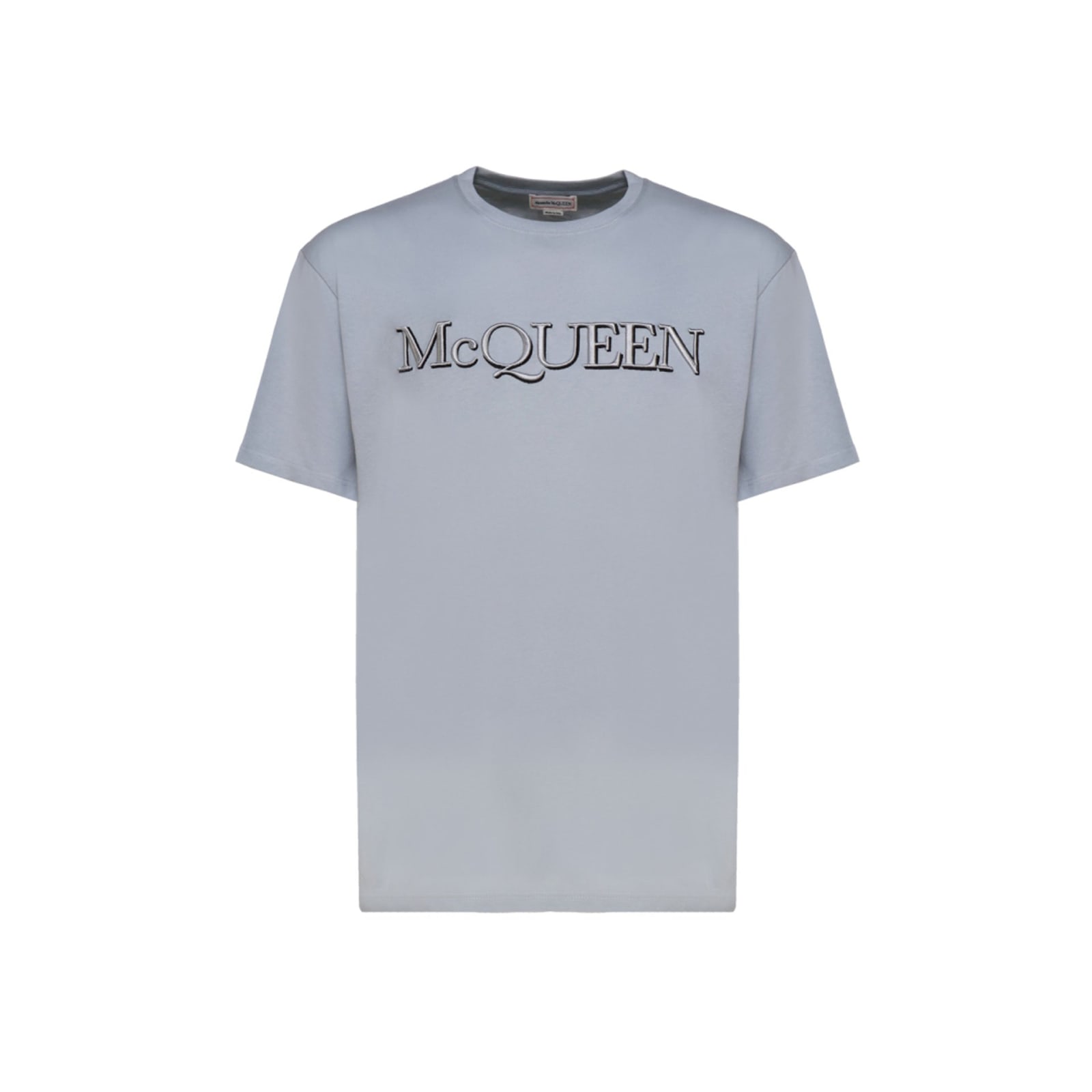 Alexander Mcqueen Logo T-shirt In Gray