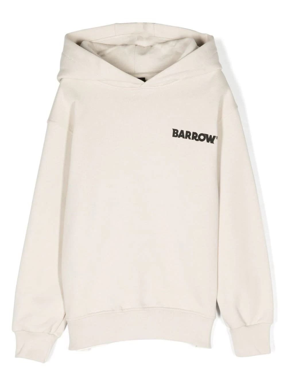BARROW DOVE HOODIE WITH LOGO AND LETTERING