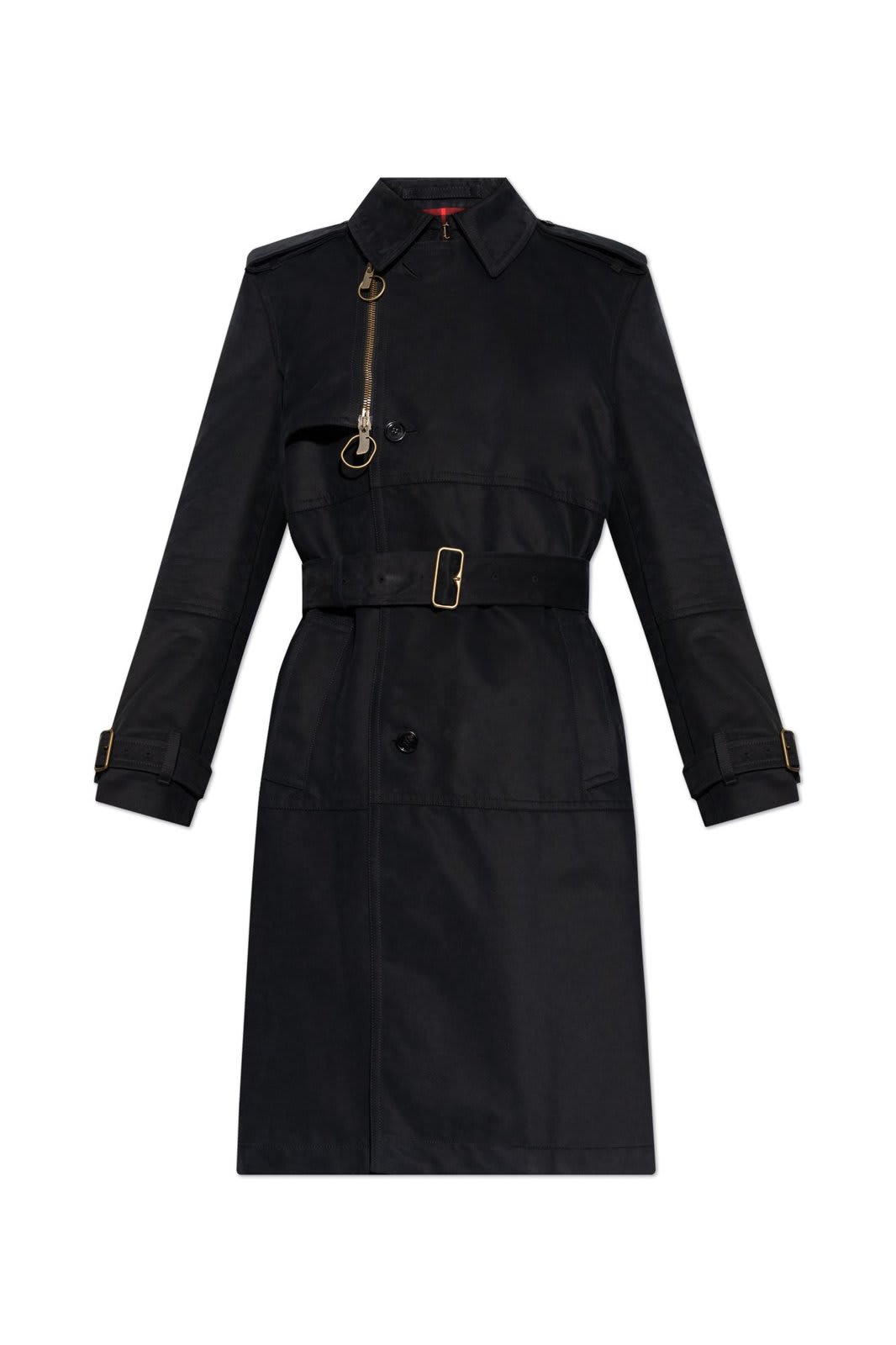 Double Breasted Belted Trench Coat