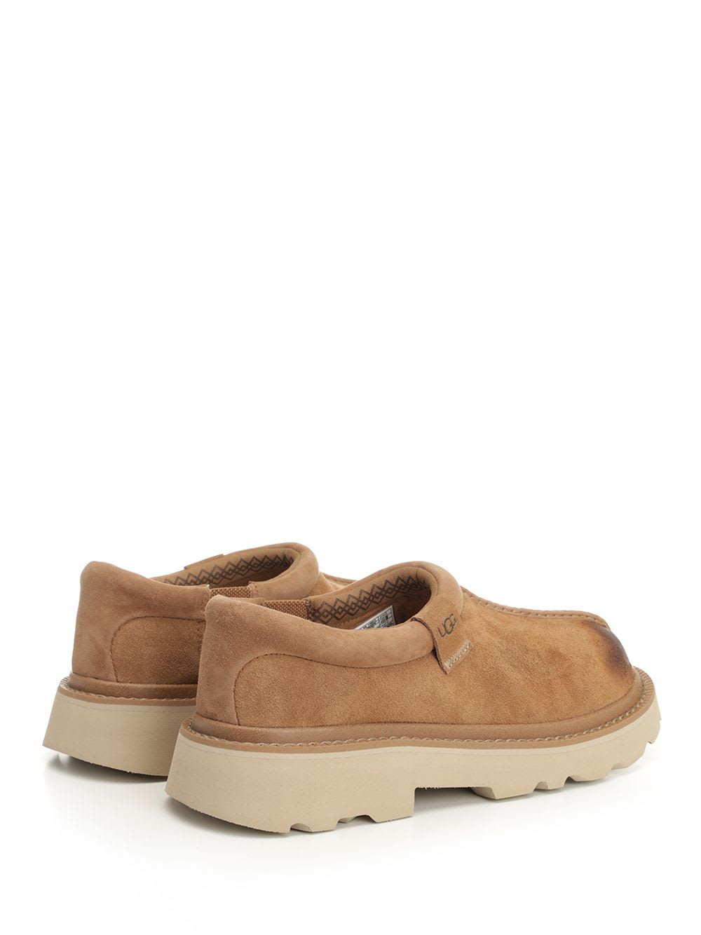 Ugg Tasman Lug Loafers In Leather Color Suede In Neutral