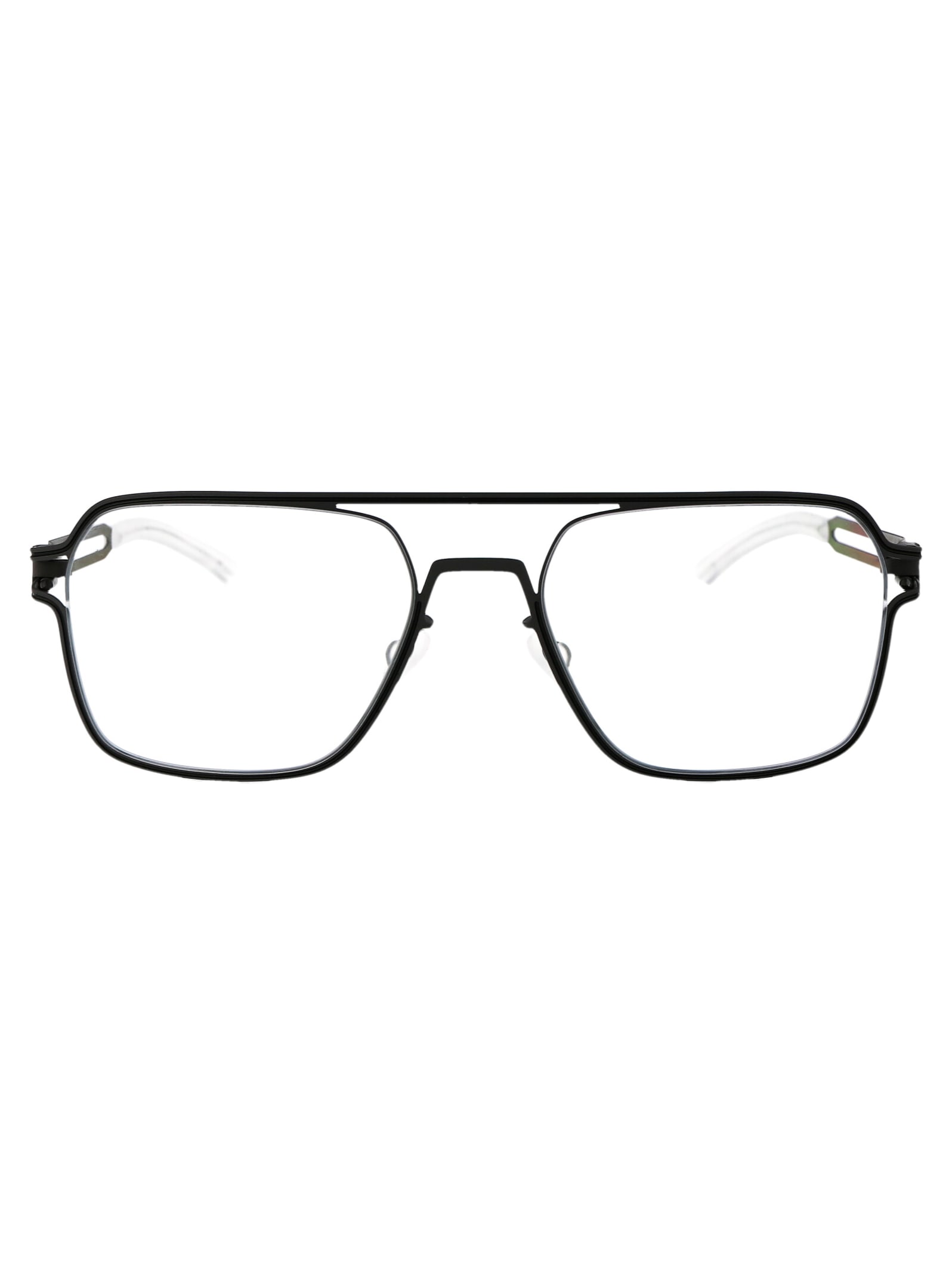Shop Mykita Jalo Glasses In 515 Storm Grey/black Clear