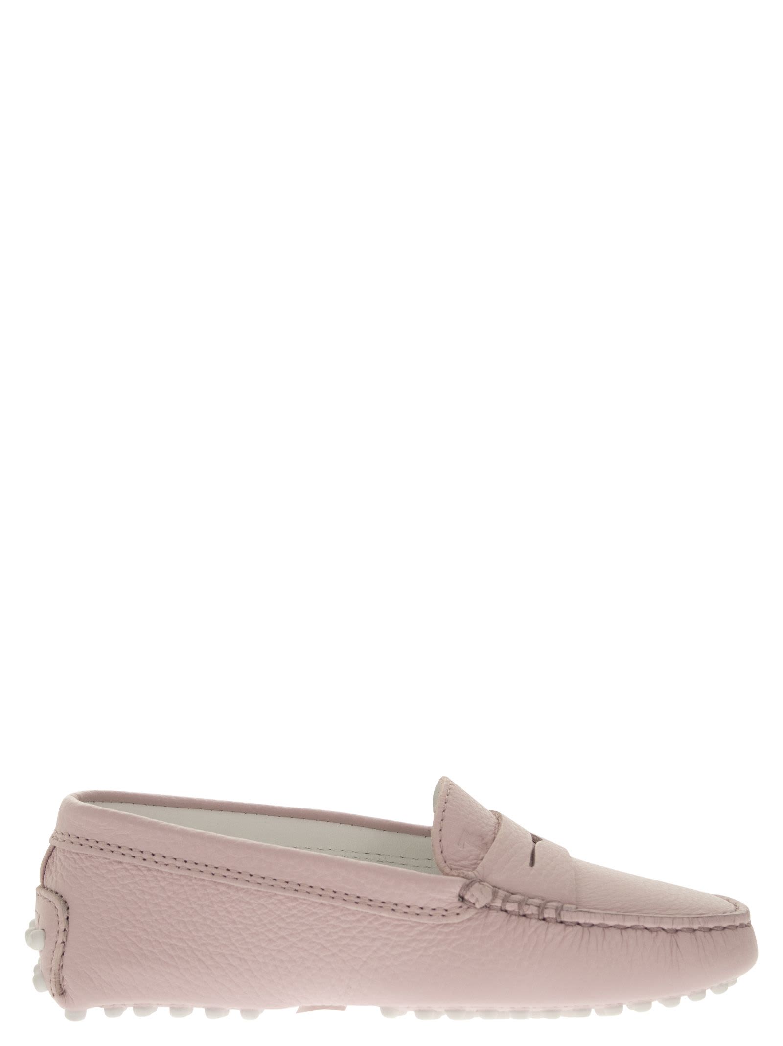 Tod's Kids' Gommino Leather Loafer In Pink