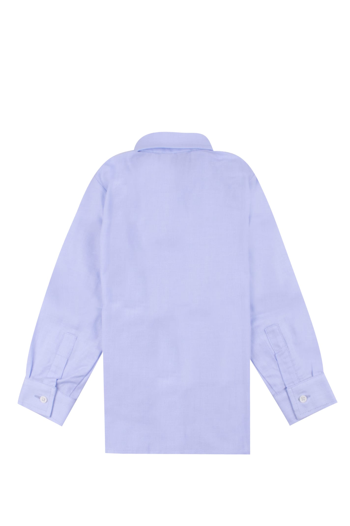 Shop La Stupenderia Cotton Shirt In Light Blue