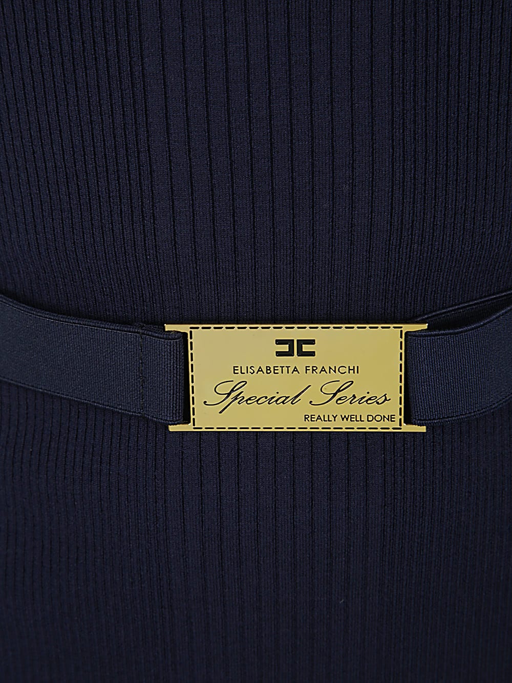 Shop Elisabetta Franchi Sleeveless Turtle Neck Sweater In Navy