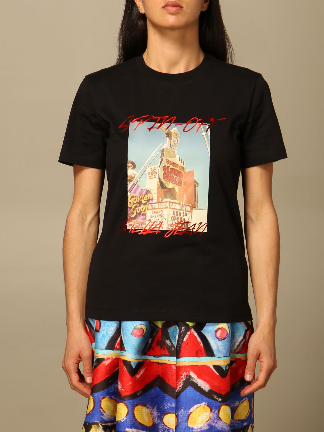 Stella Jean T-shirt In Cotton With Print In Black