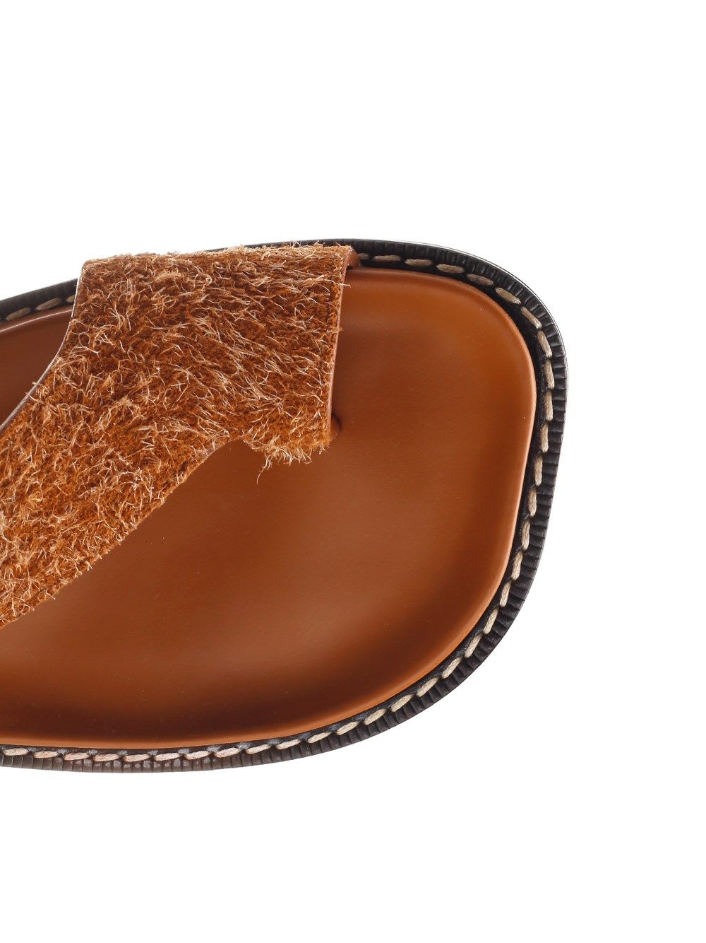 Loewe 70mm Ease Brushed-suede Sandals In Beige