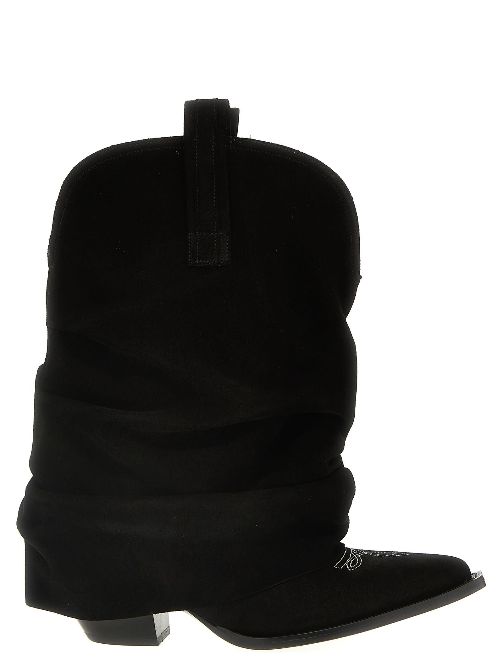 Shop R13 Chunky Cowboy Boots In Black