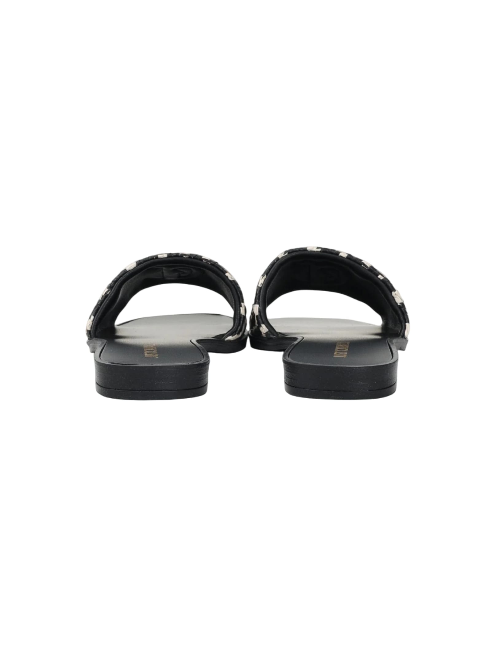 Just Cavalli Elisie Striped Slide Sandals In Black