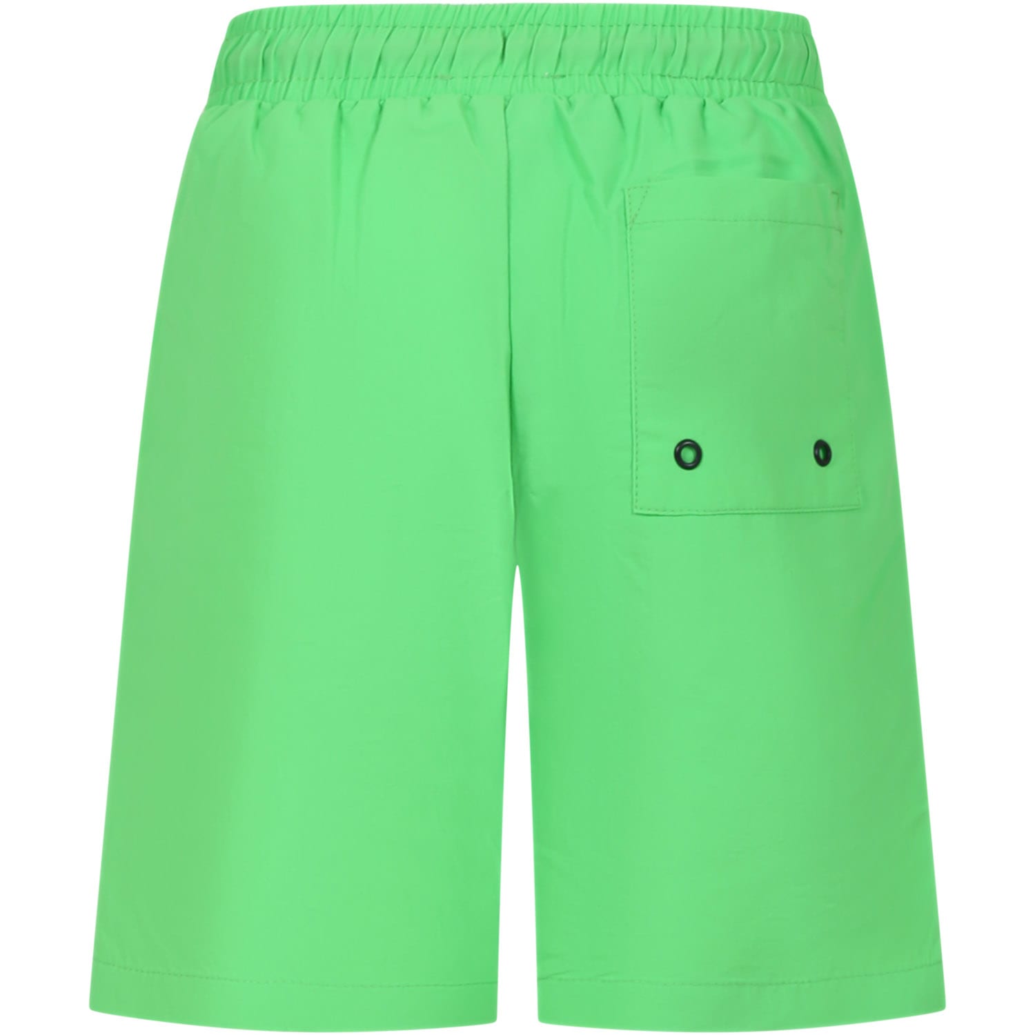 Shop Little Marc Jacobs Green Boxer Shorts For Boy With Logo
