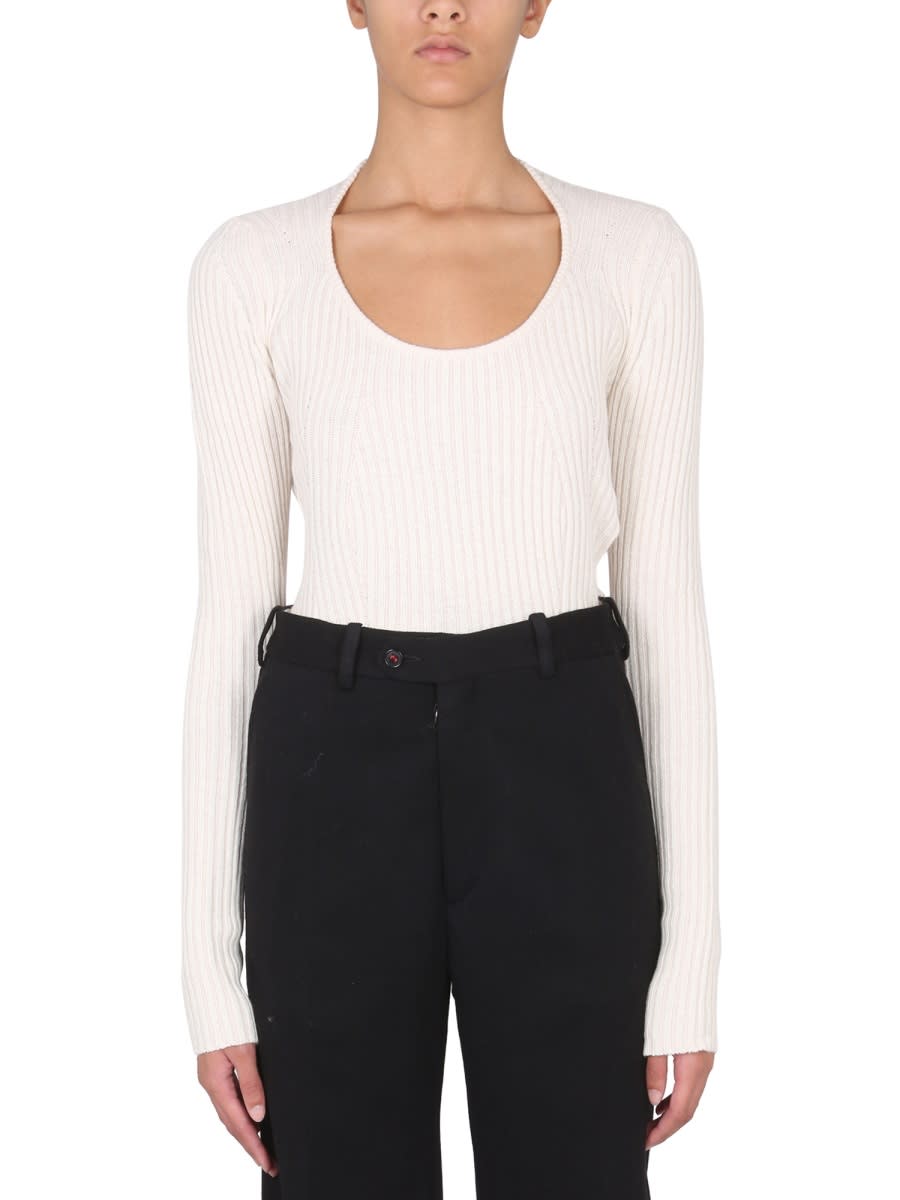 Proenza Schouler White Label Ribbed Sweater. In Neutral