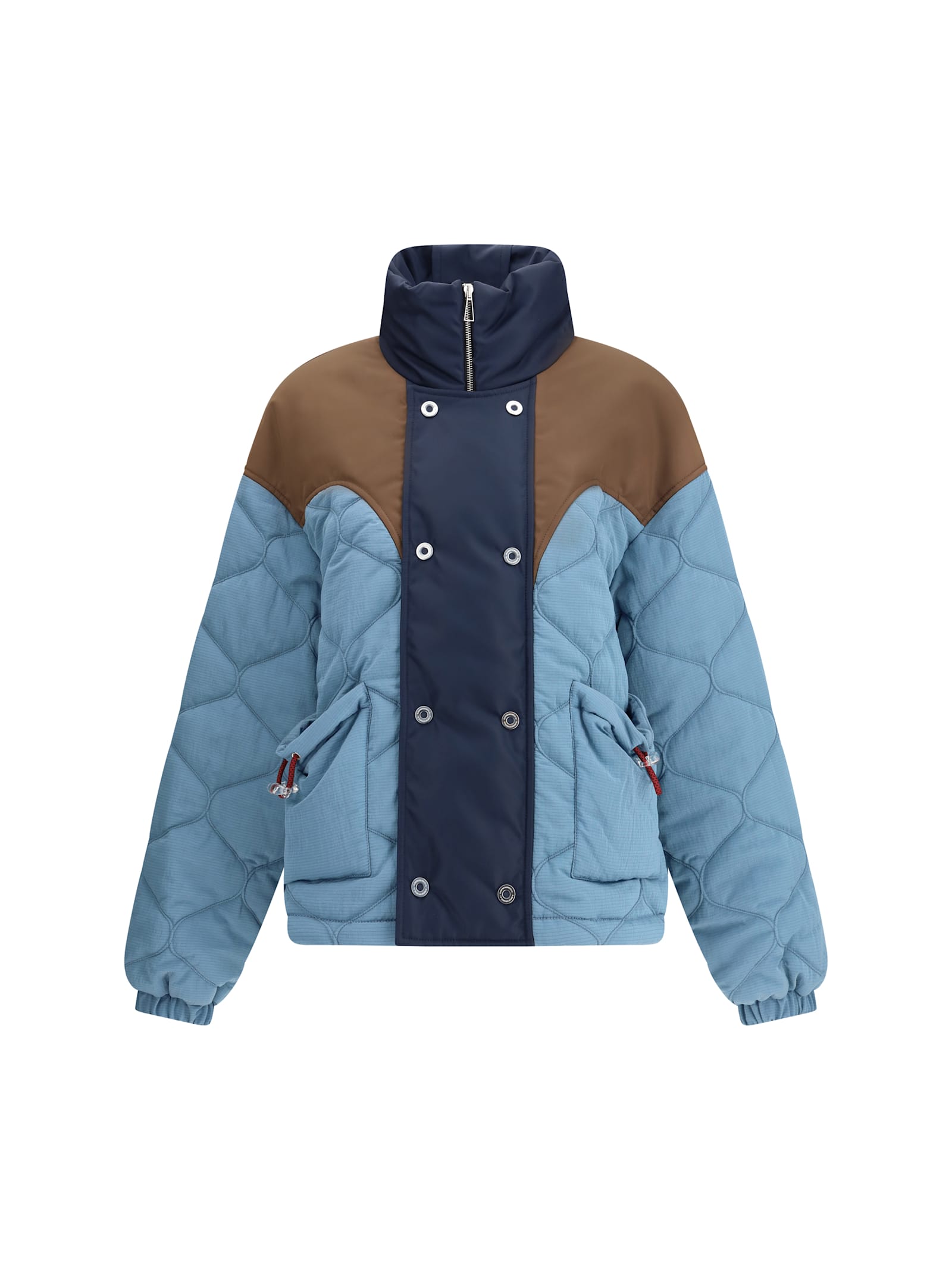 Marbell Double-breasted Down Jacket In Multi