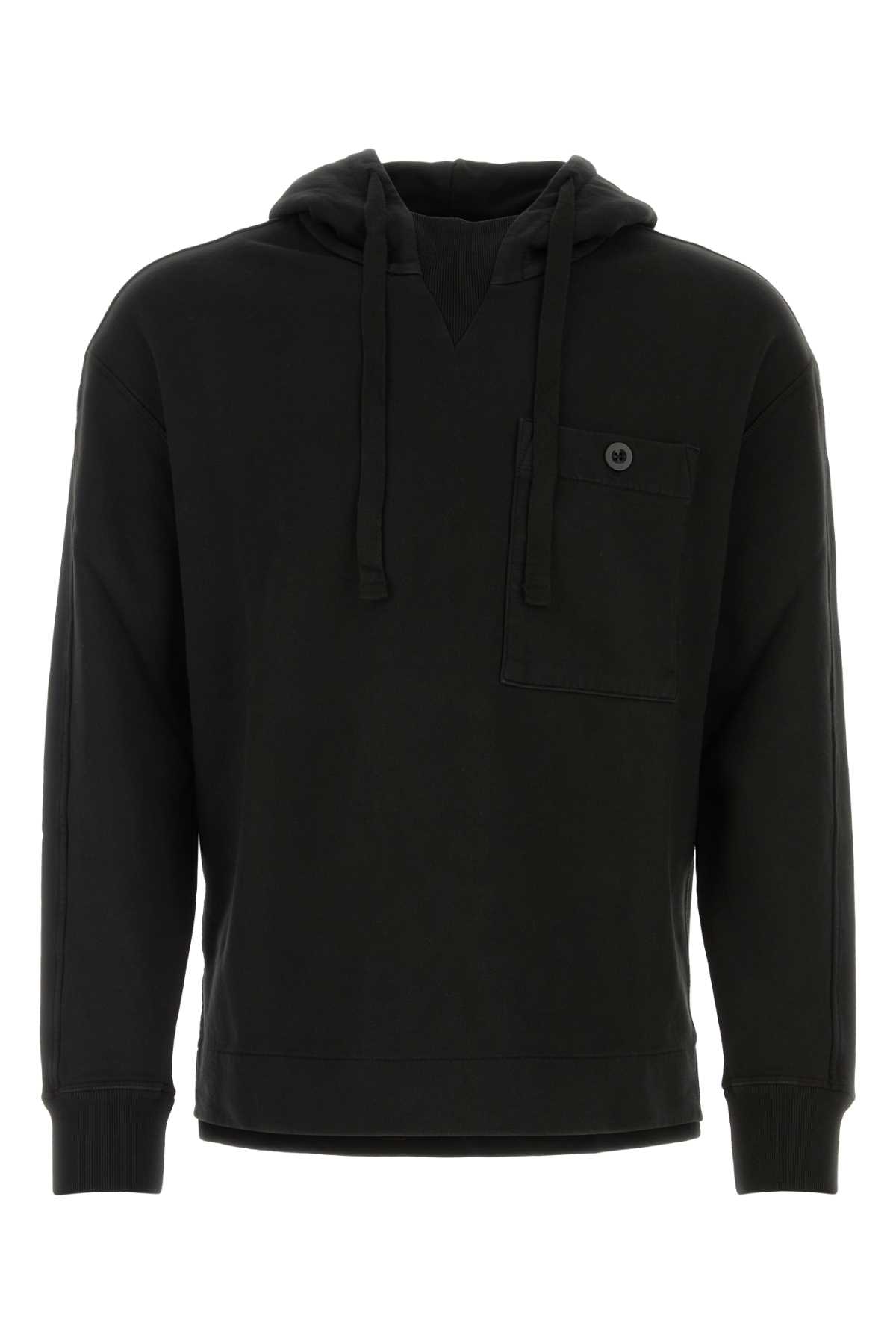 Black Cotton Oversize Sweatshirt