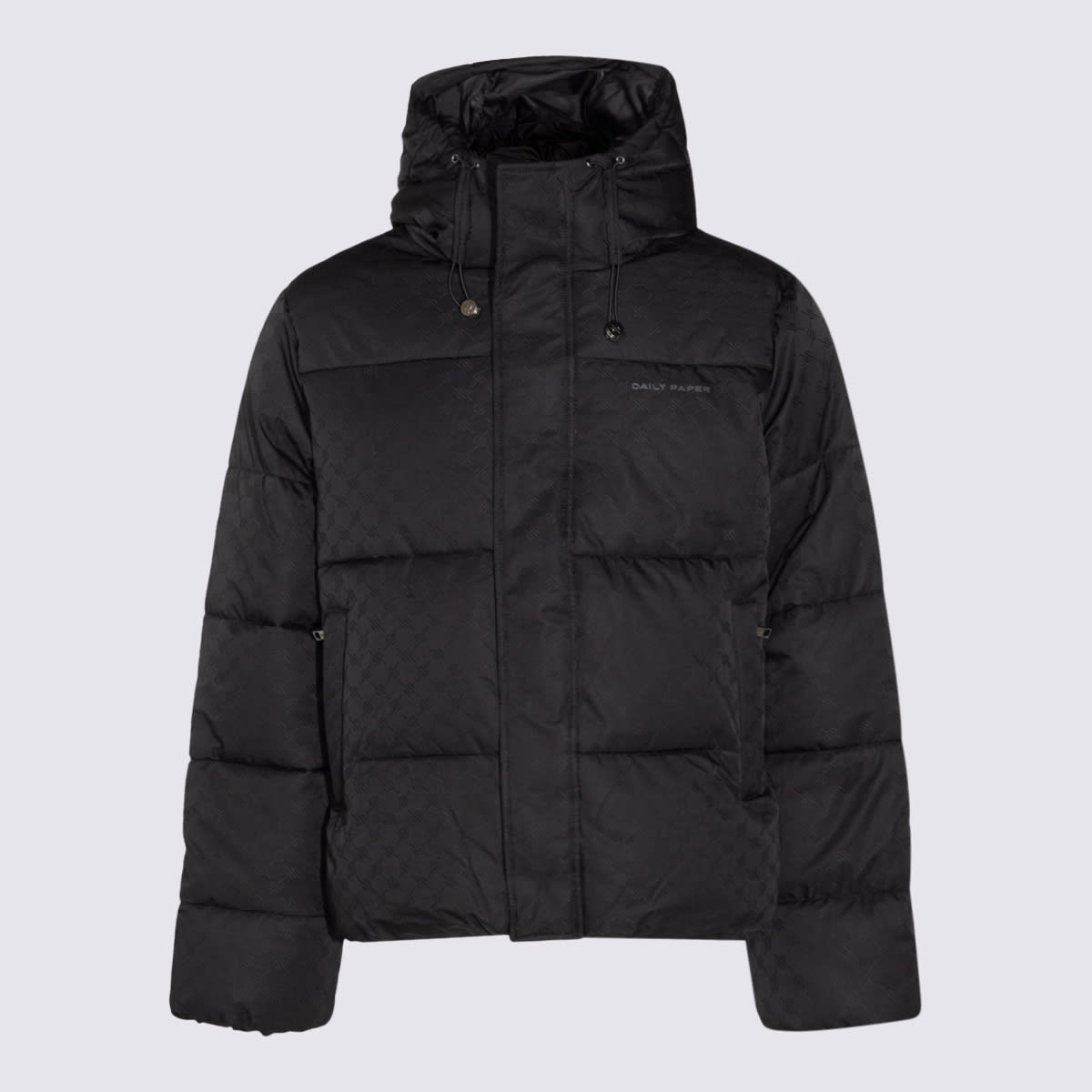 DAILY PAPER BLACK NYLON DOWN JACKET 