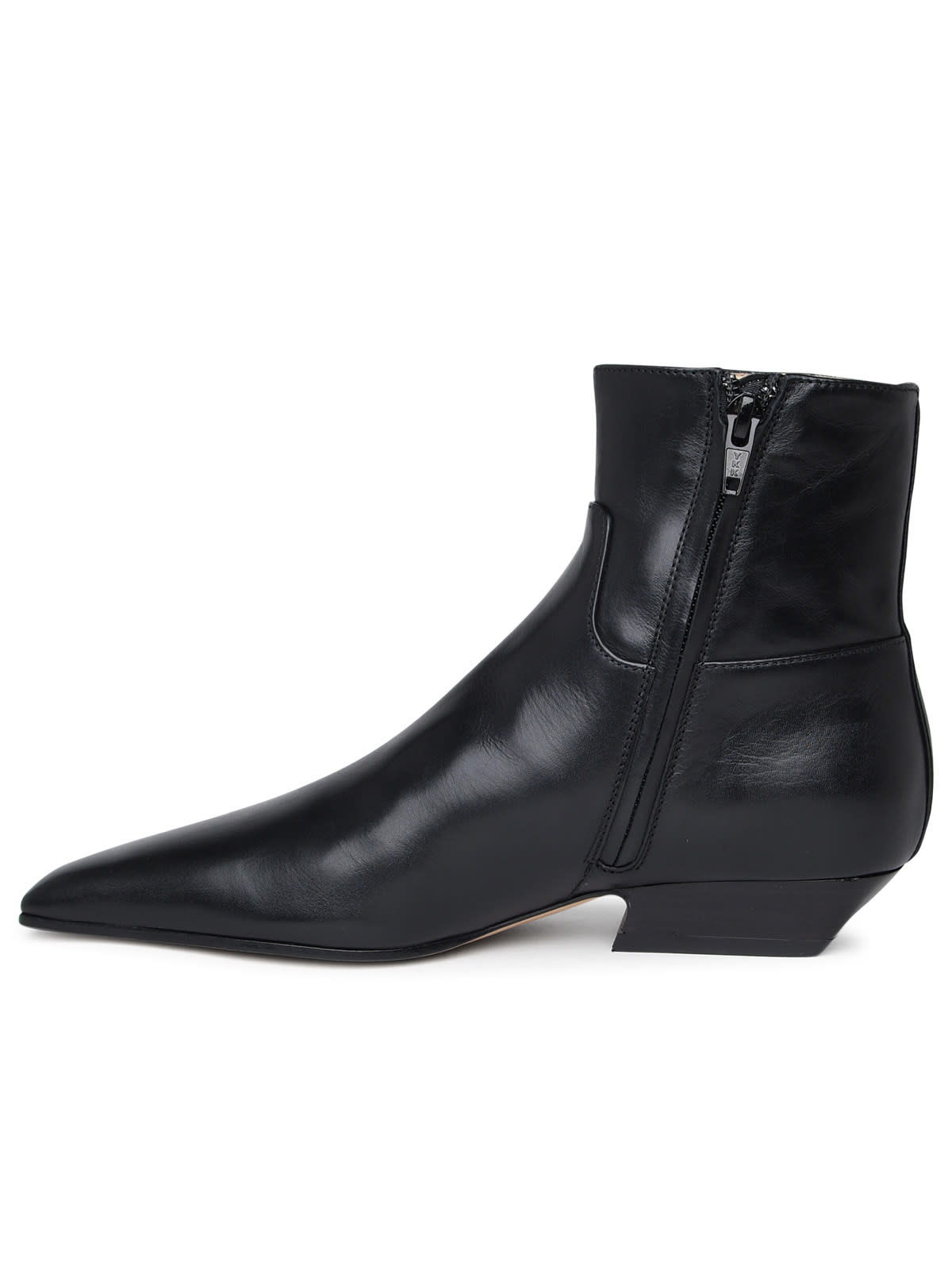 Shop Khaite Black Leather Ankle Boots