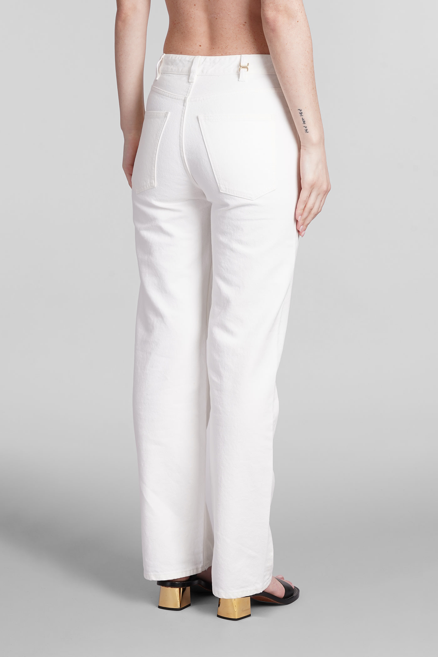 Shop Chloé Jeans In White Cotton
