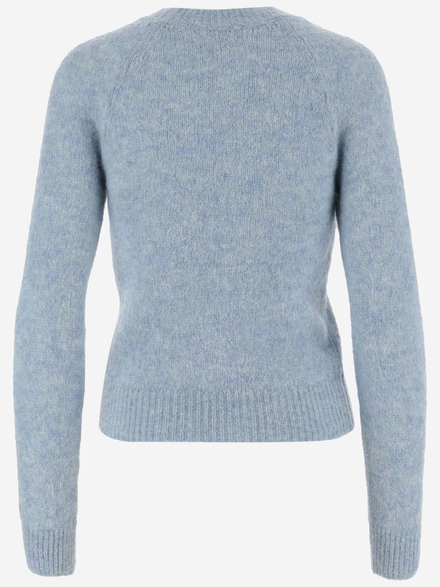 Shop Dries Van Noten Wool-blend Jumper In Blue