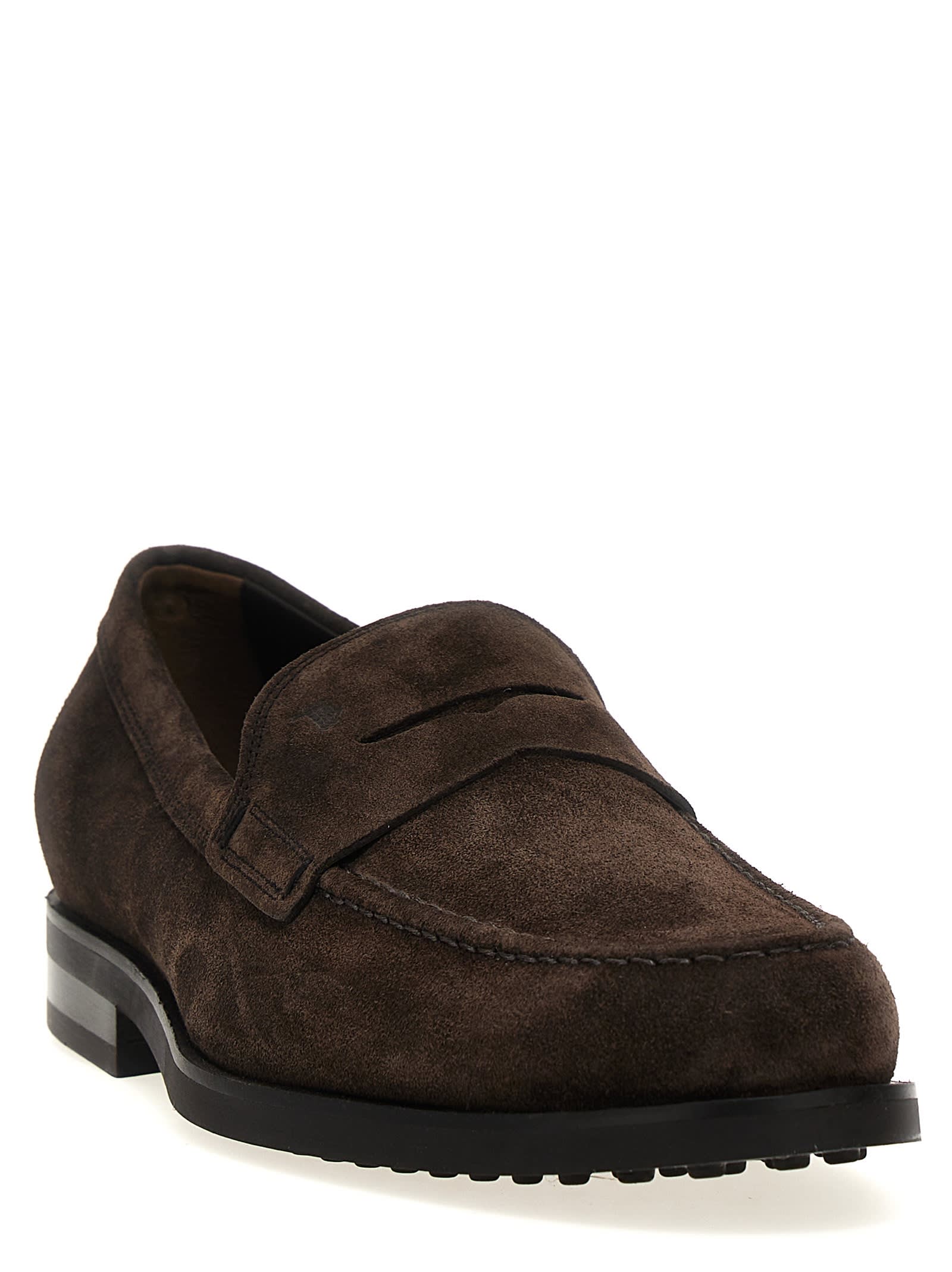 Shop Tod's Formale Loafers In Brown