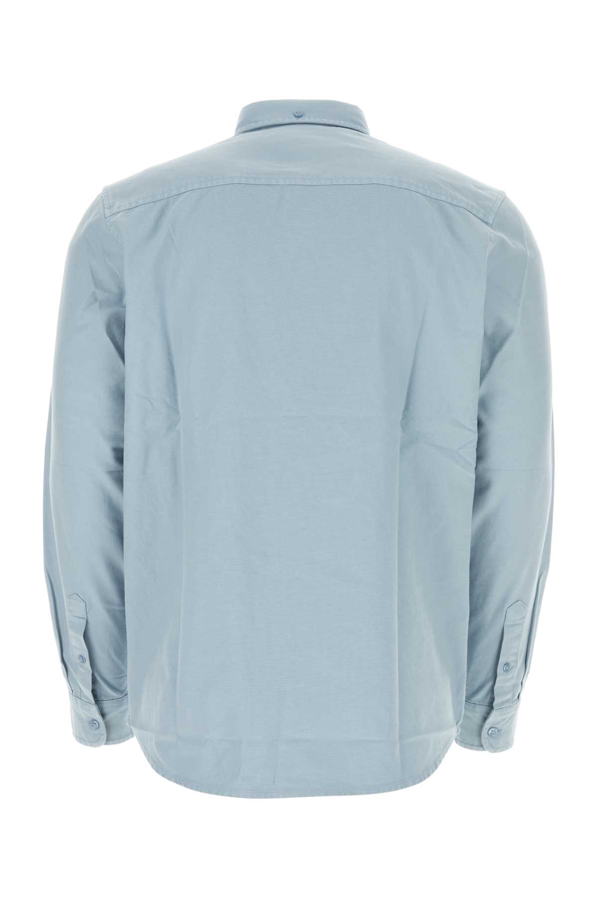 Shop Carhartt Light Blue Oxford L/s Bolton Shirt In Wht