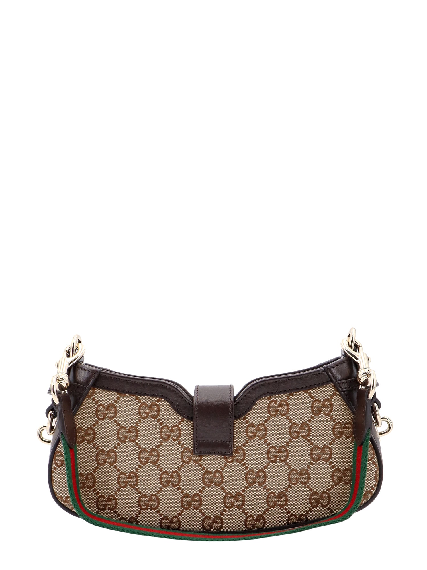 Shop Gucci Moon Side Shoulder Bag In Brown
