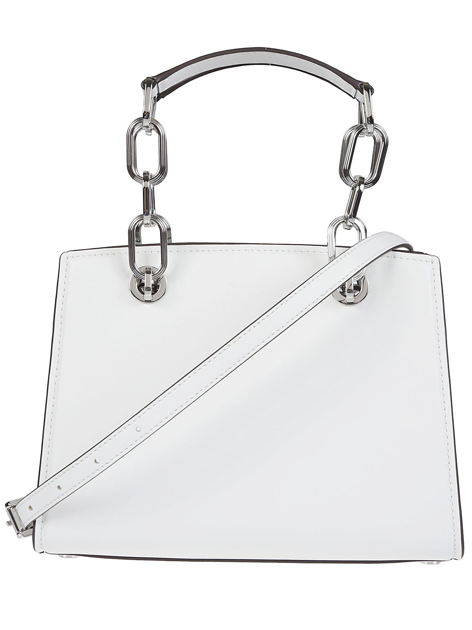 Shop Michael Kors Small Cynthia Satchel Bag In Optic White