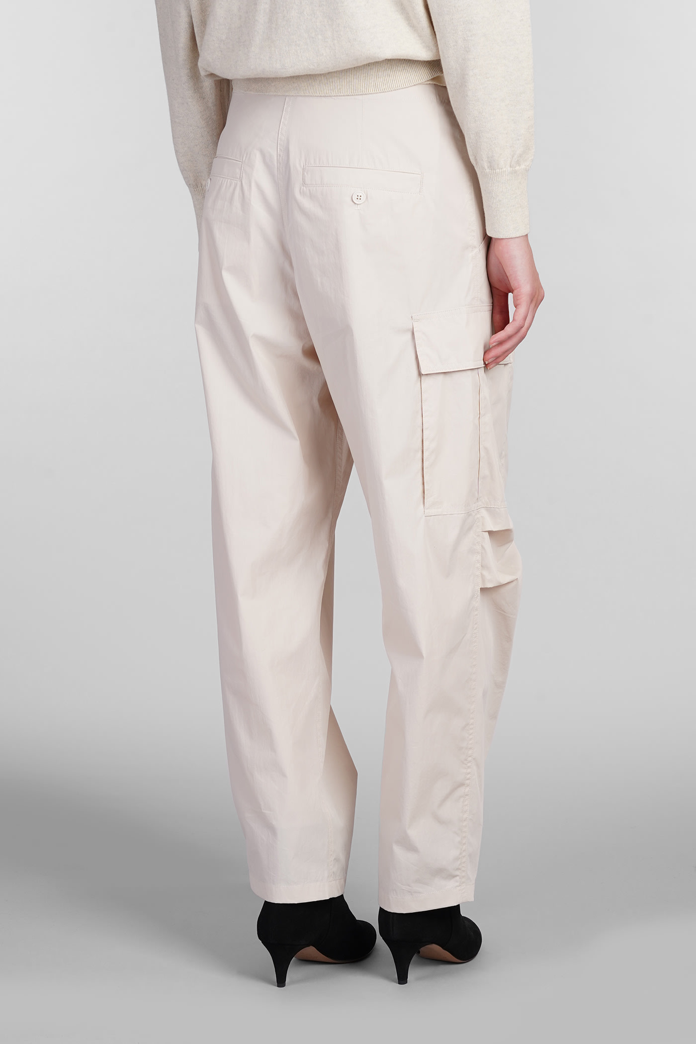 Shop Marant Etoile Rebecca Pants In Beige Cotton