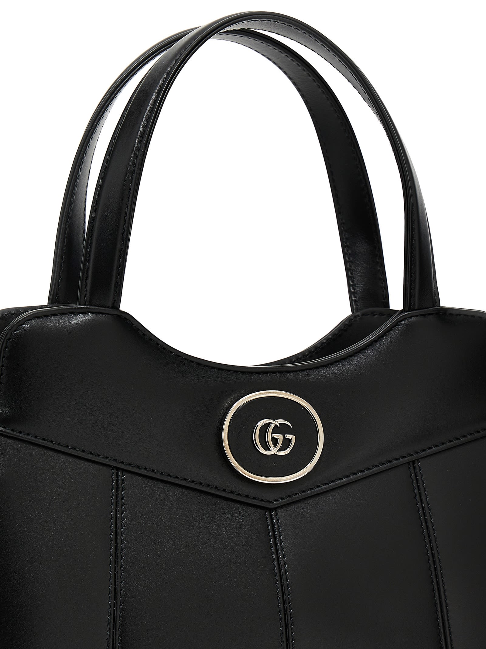 Shop Gucci Petite Gg Small Handbag In Black