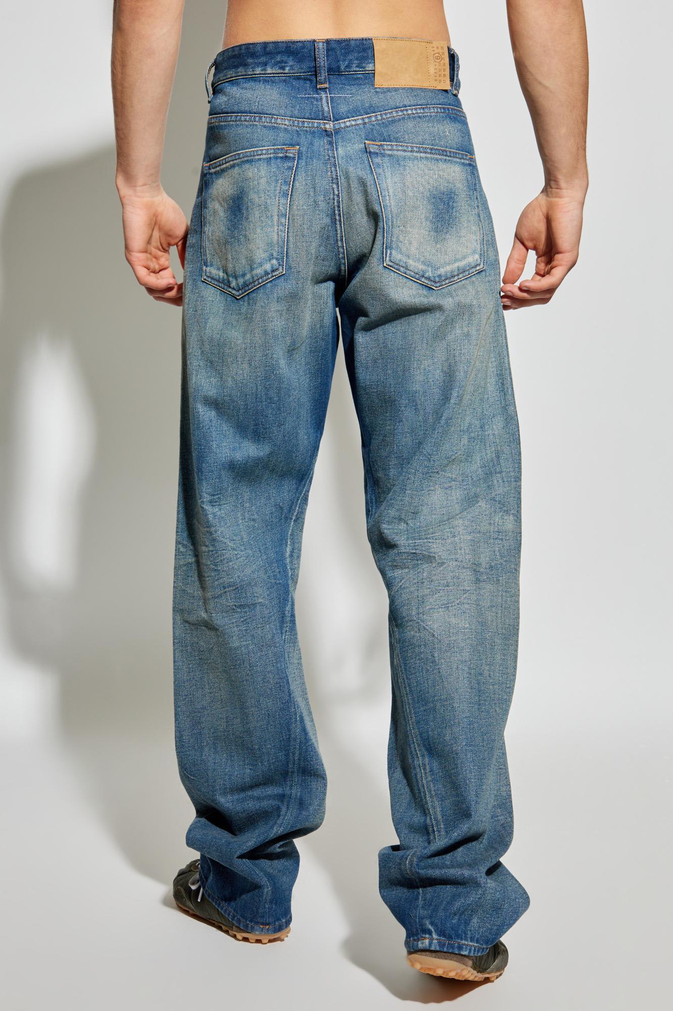 Mm6 Maison Margiela Light Blue Cotton Jeans In Blue