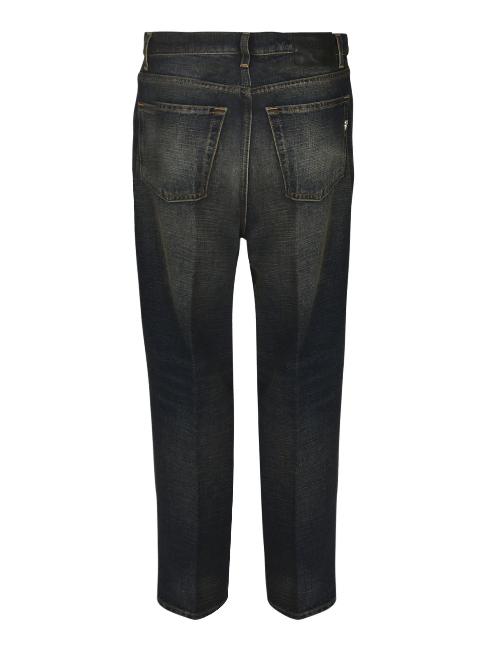 Dondup Whiskering-effect Jeans In Blue