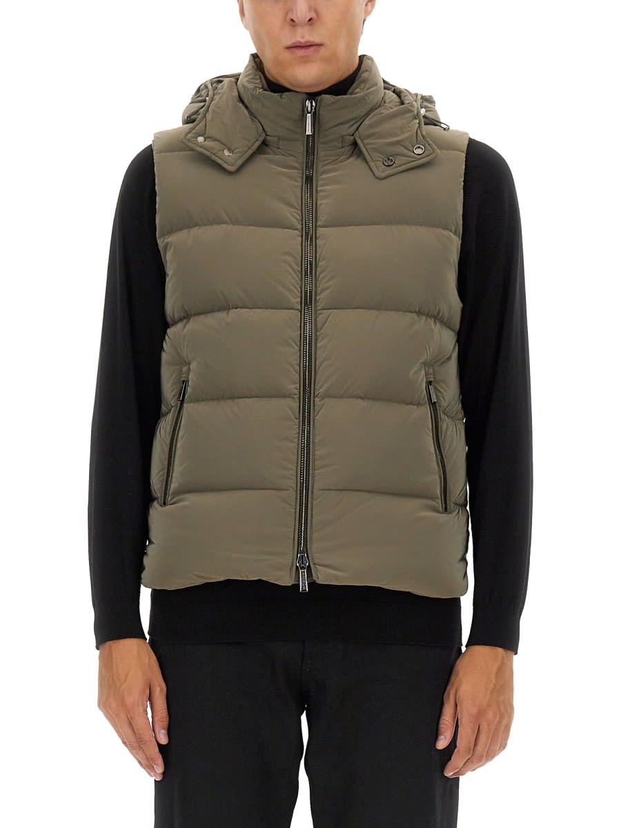 Shop Moorer Fire Padded Vest In Green