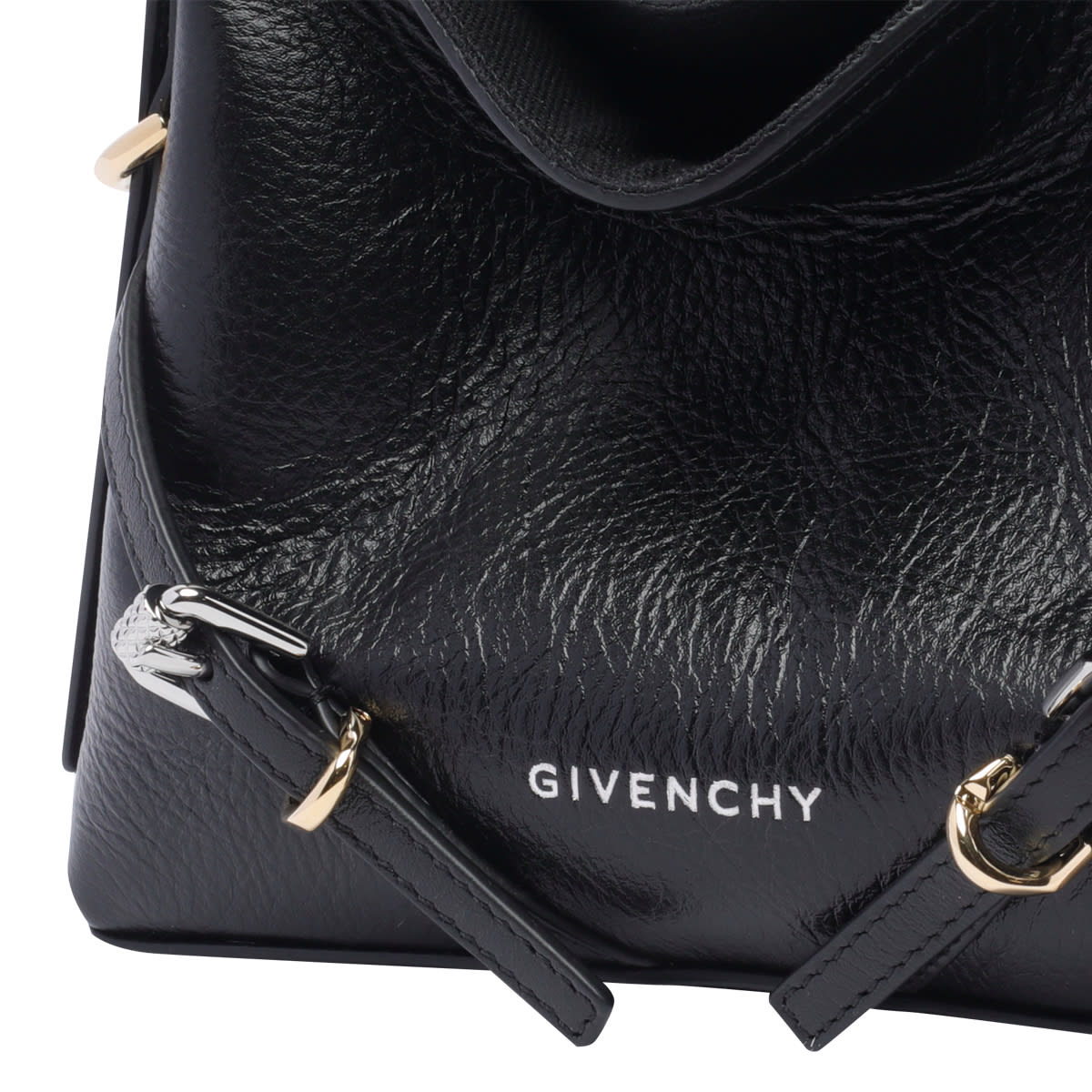 Shop Givenchy Nano Voyou Shoulder Bag In Black