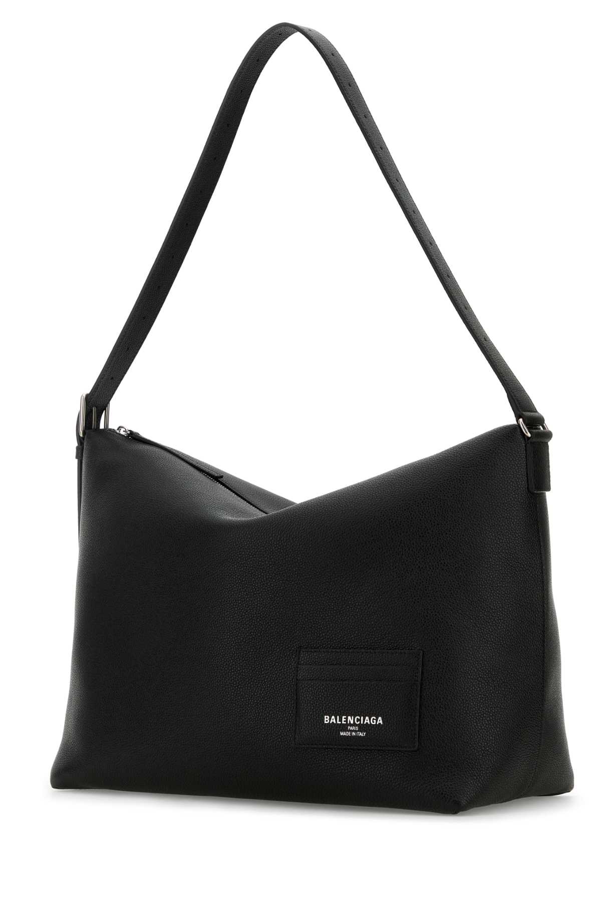 Balenciaga Black Leather Large Credit Crossbody Bag In Black