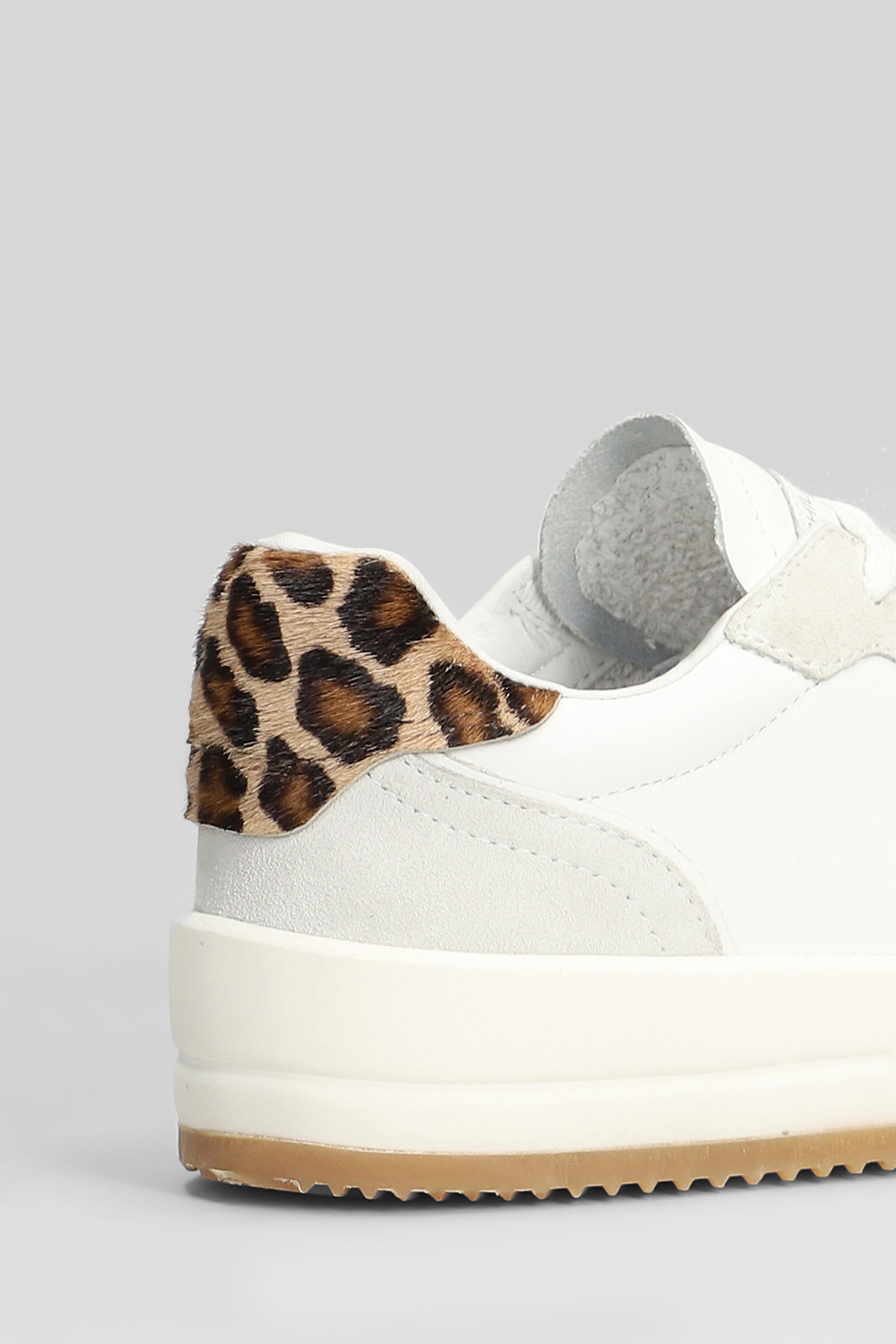 Philippe Model Nice Low Sneakers In White Suede And Leather In White