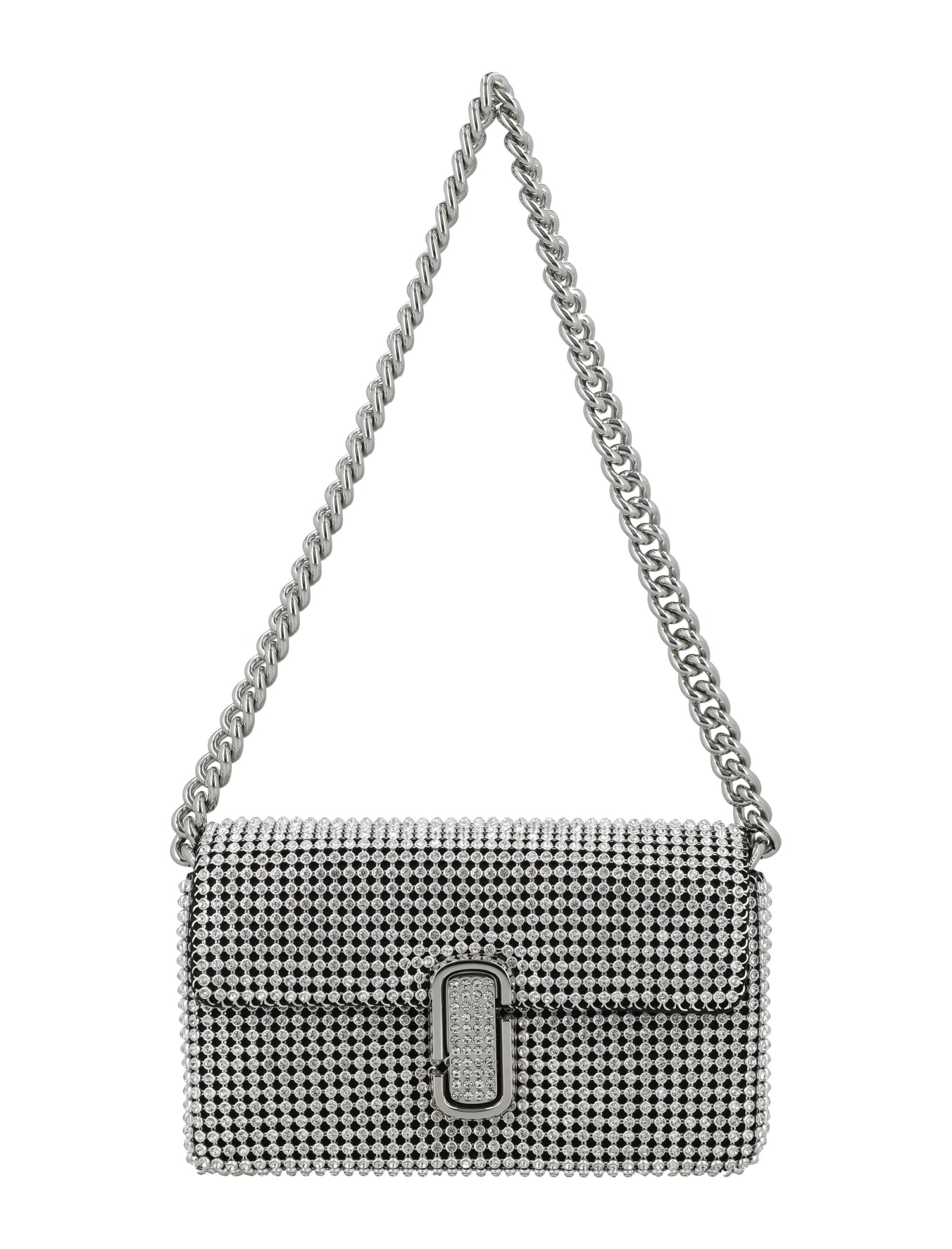 Marc Jacobs The Mini Shoulder Bag Strass In Crystal